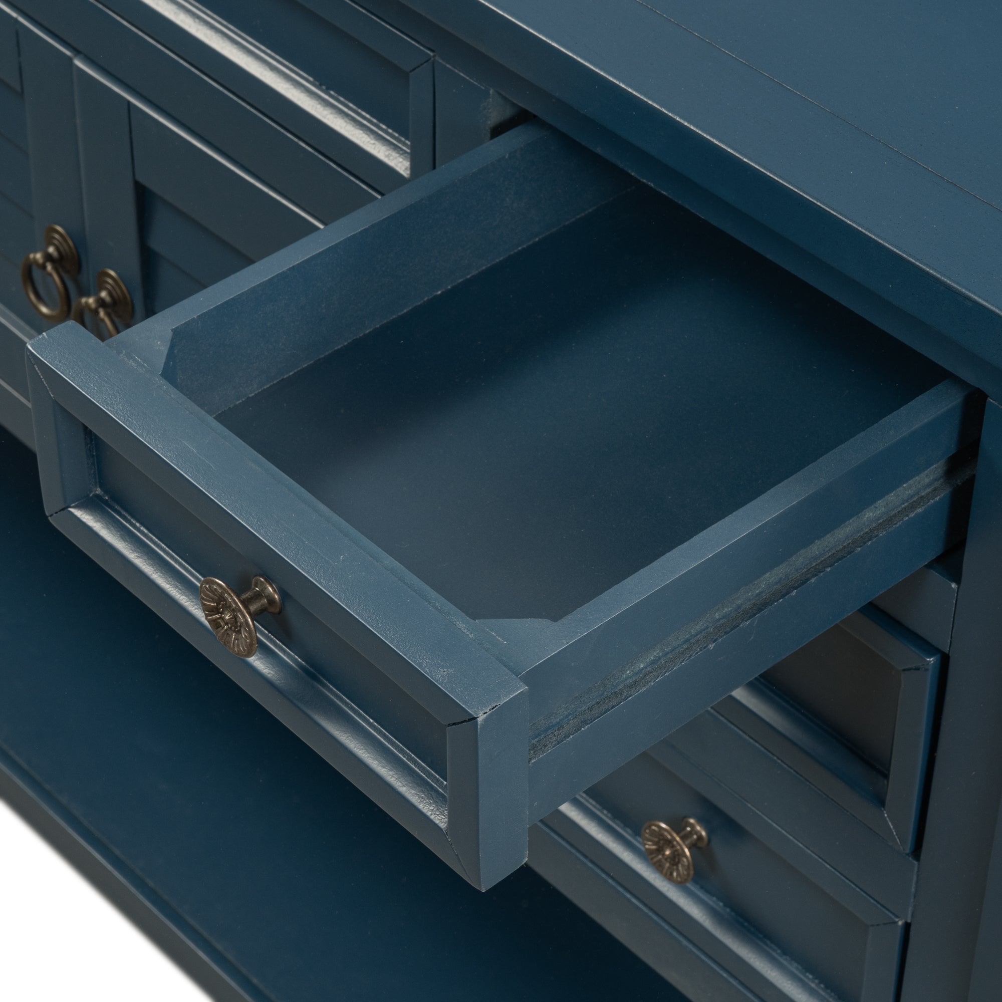 45 Inch MDF Console Table with 7 Drawers