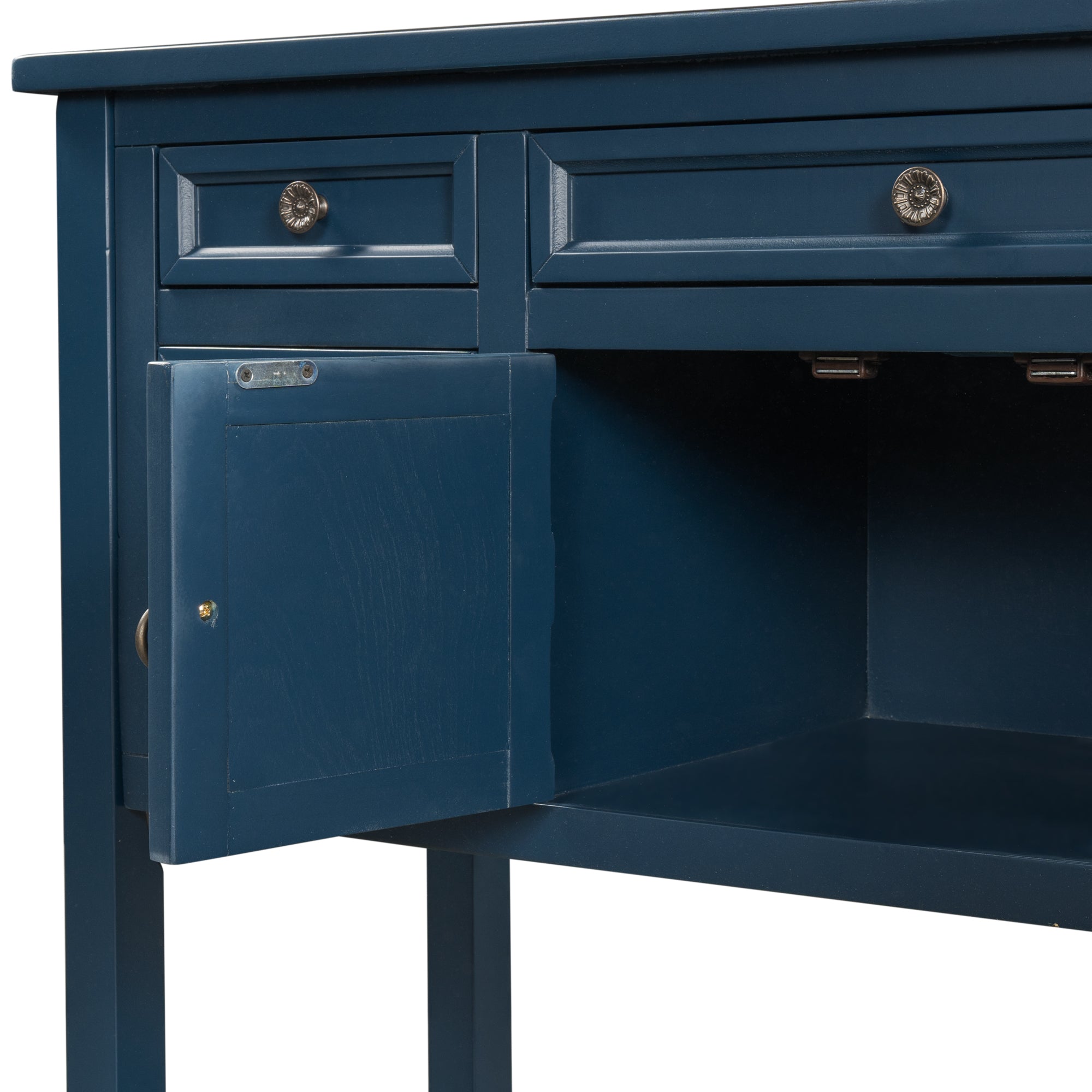 45 Inch MDF Console Table with 7 Drawers