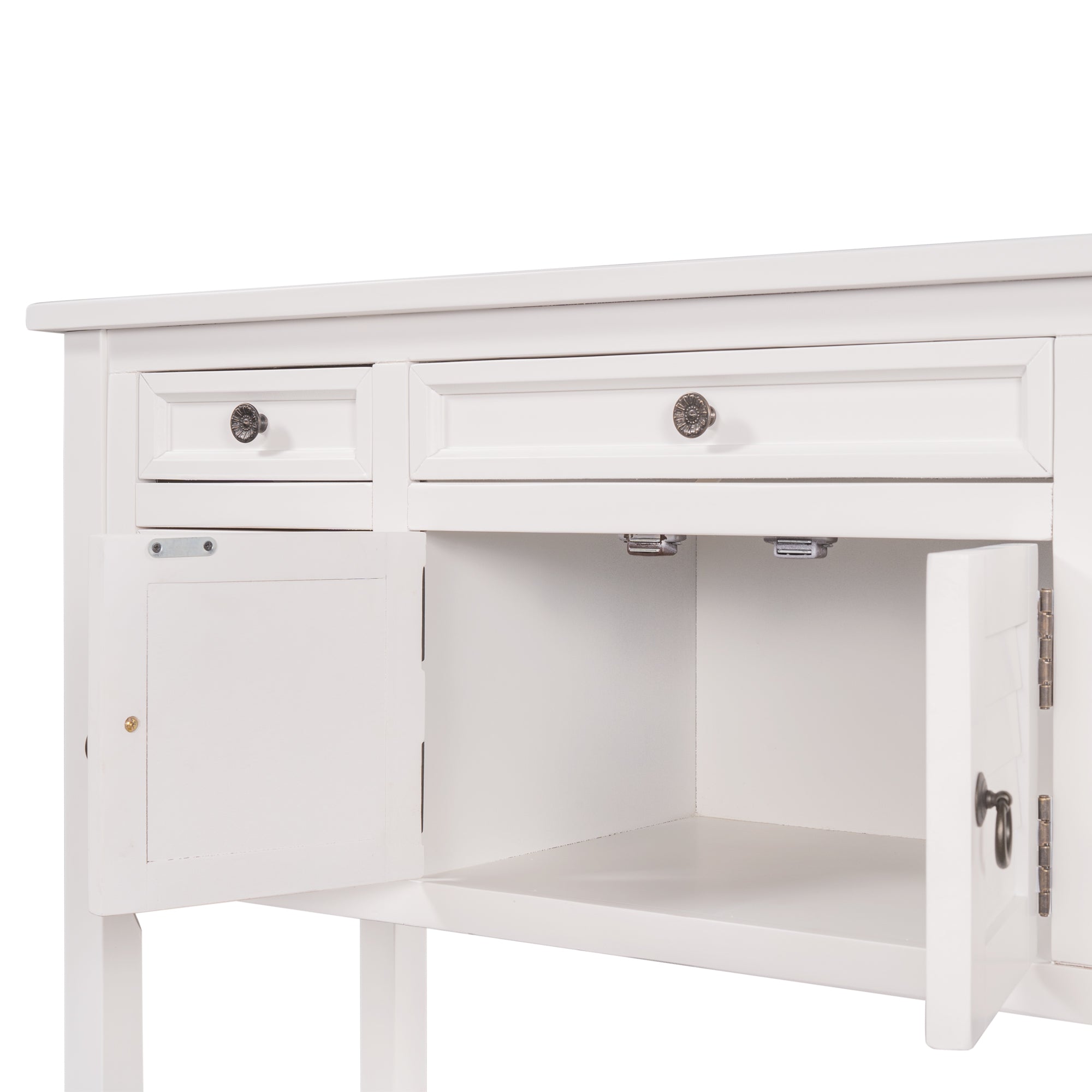 45 Inch MDF Console Table with 7 Drawers