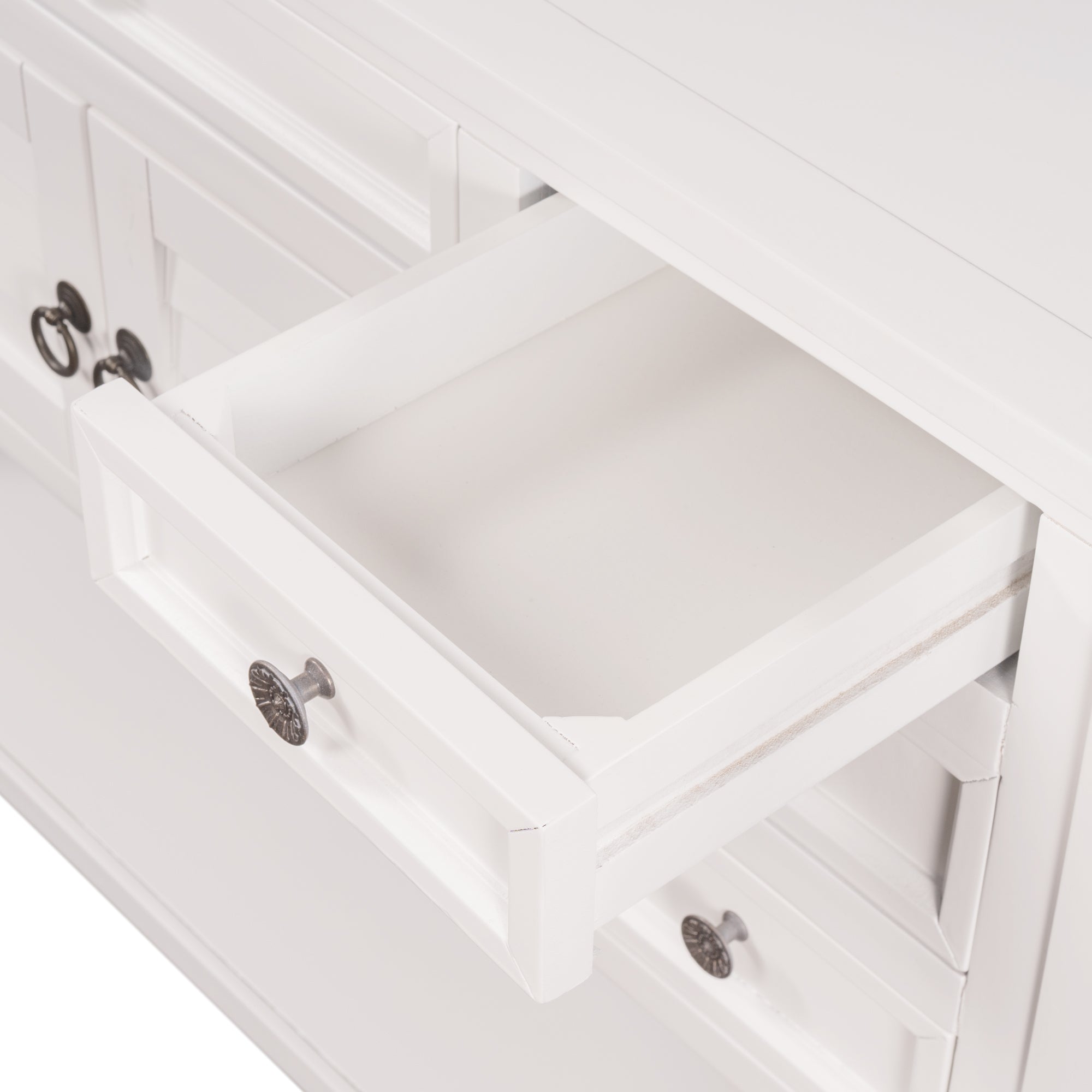 45 Inch MDF Console Table with 7 Drawers