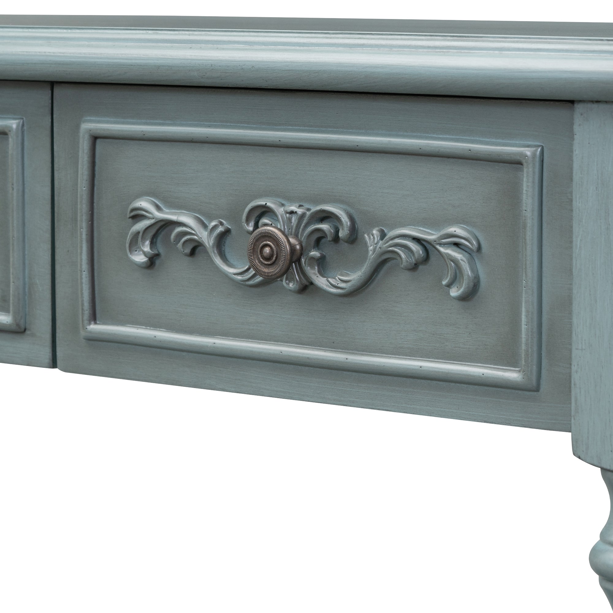 52 Inch MDF Modern and Contemporary Curved Console Table
