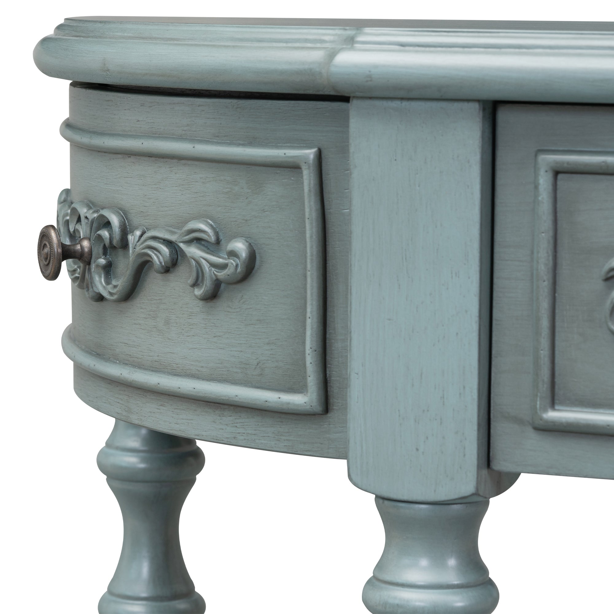 52 Inch MDF Modern and Contemporary Curved Console Table