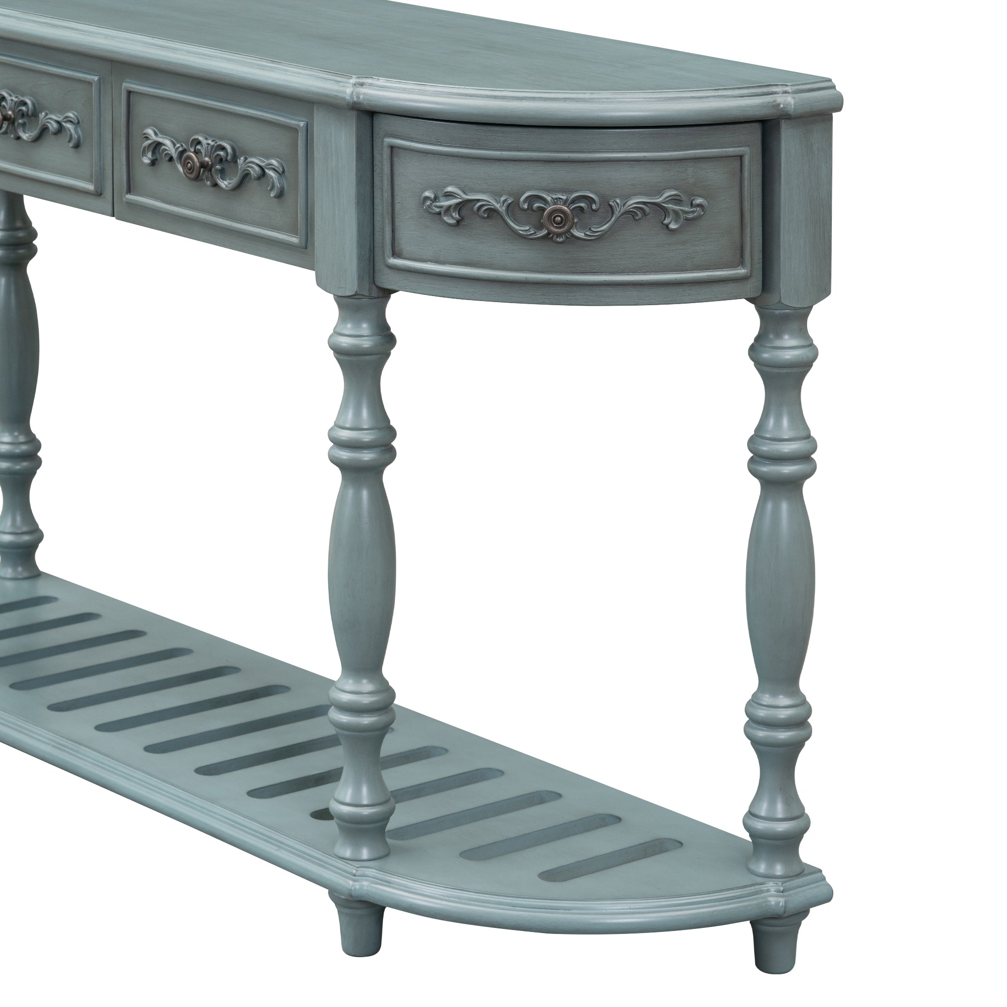 52 Inch MDF Modern and Contemporary Curved Console Table