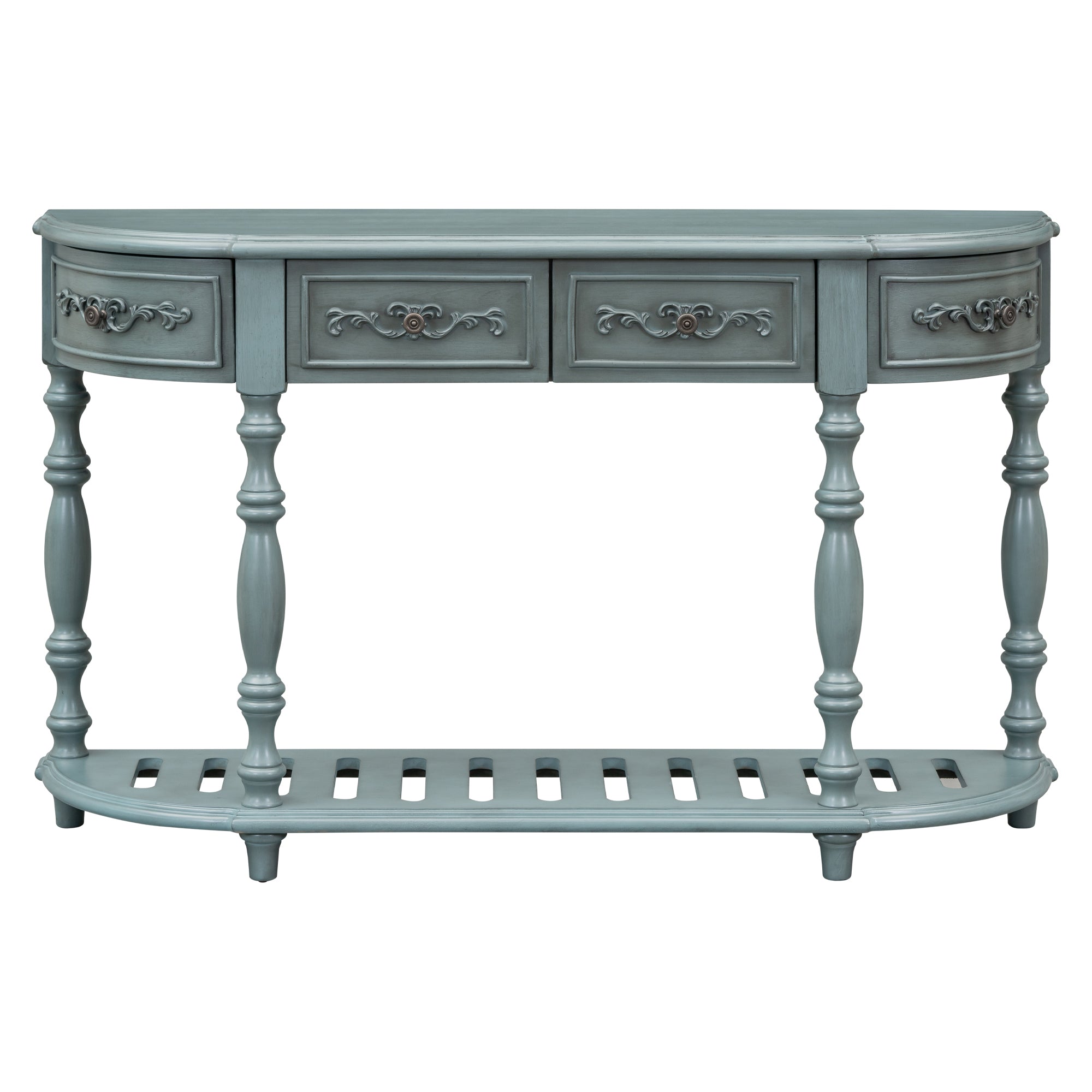 52 Inch MDF Modern and Contemporary Curved Console Table
