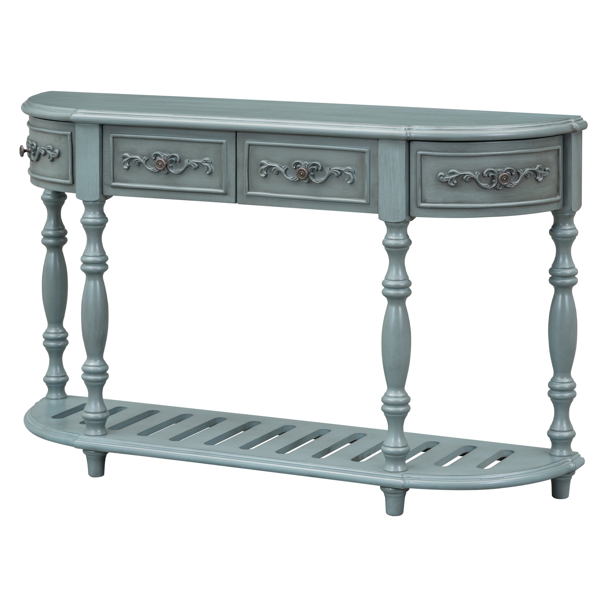 52 Inch MDF Modern and Contemporary Curved Console Table