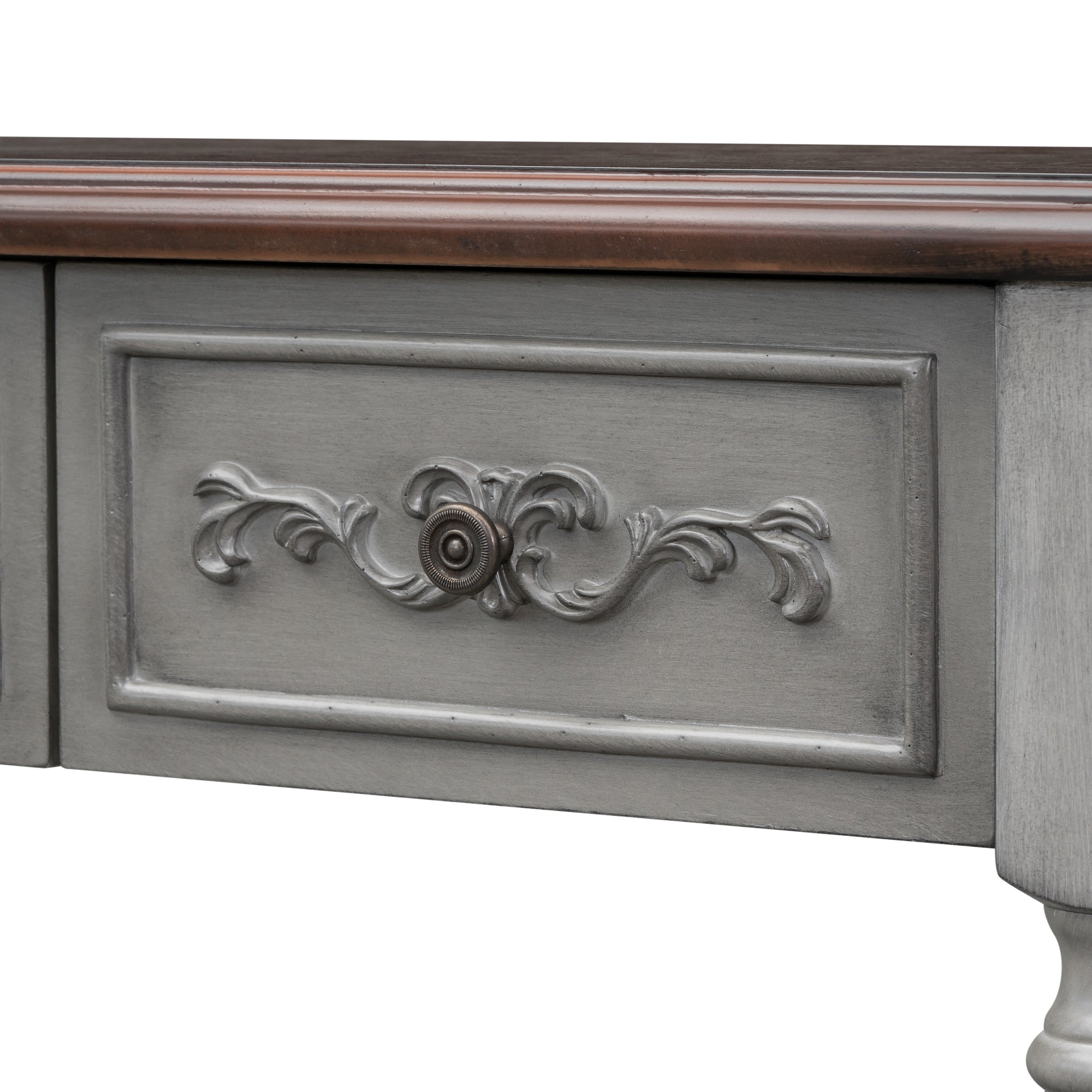 52 Inch MDF Modern and Contemporary Curved Console Table