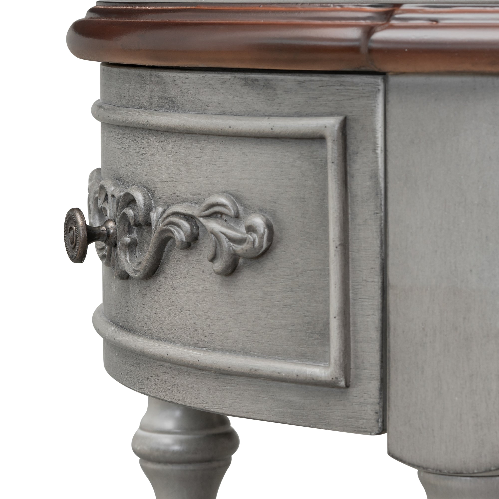 52 Inch MDF Modern and Contemporary Curved Console Table