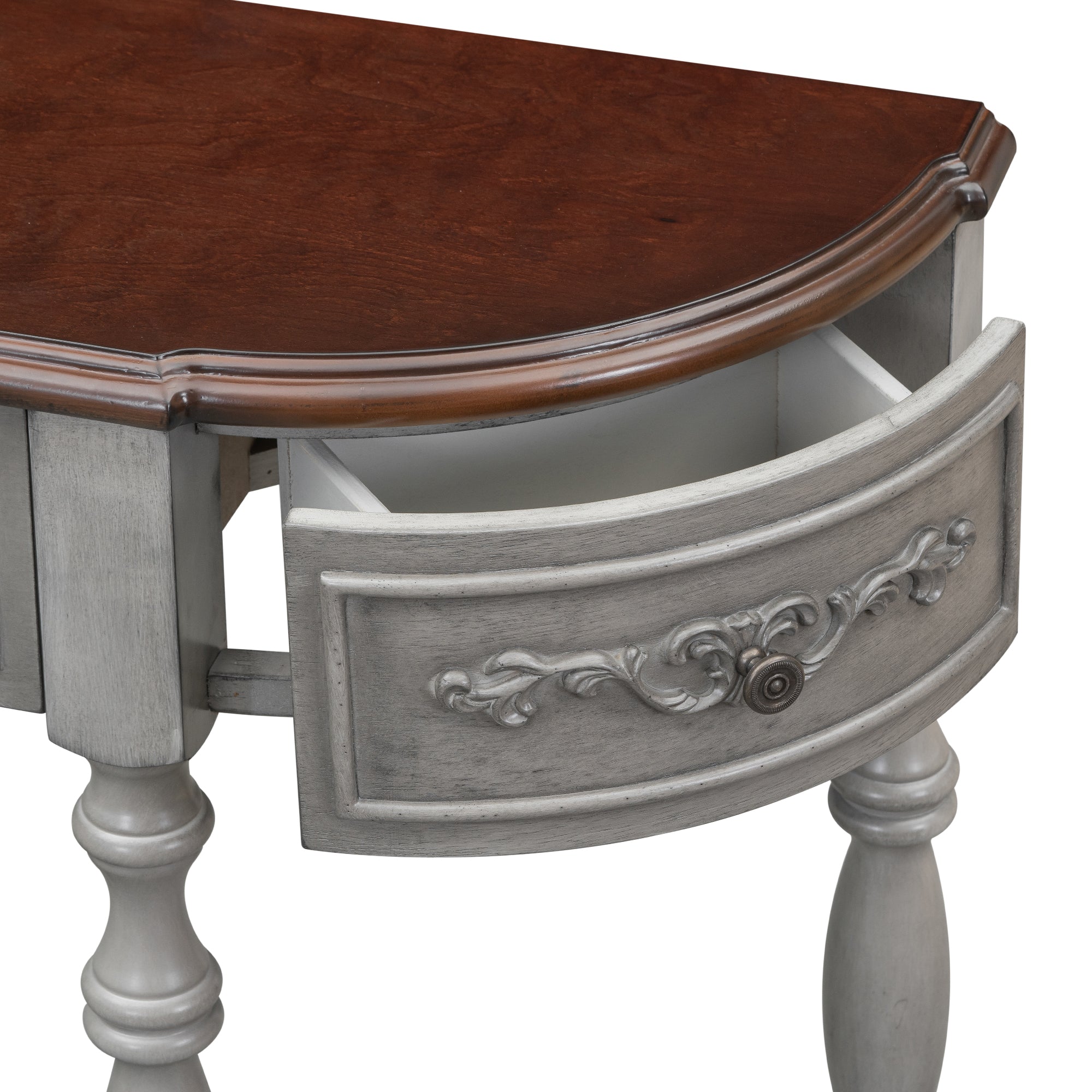 52 Inch MDF Modern and Contemporary Curved Console Table