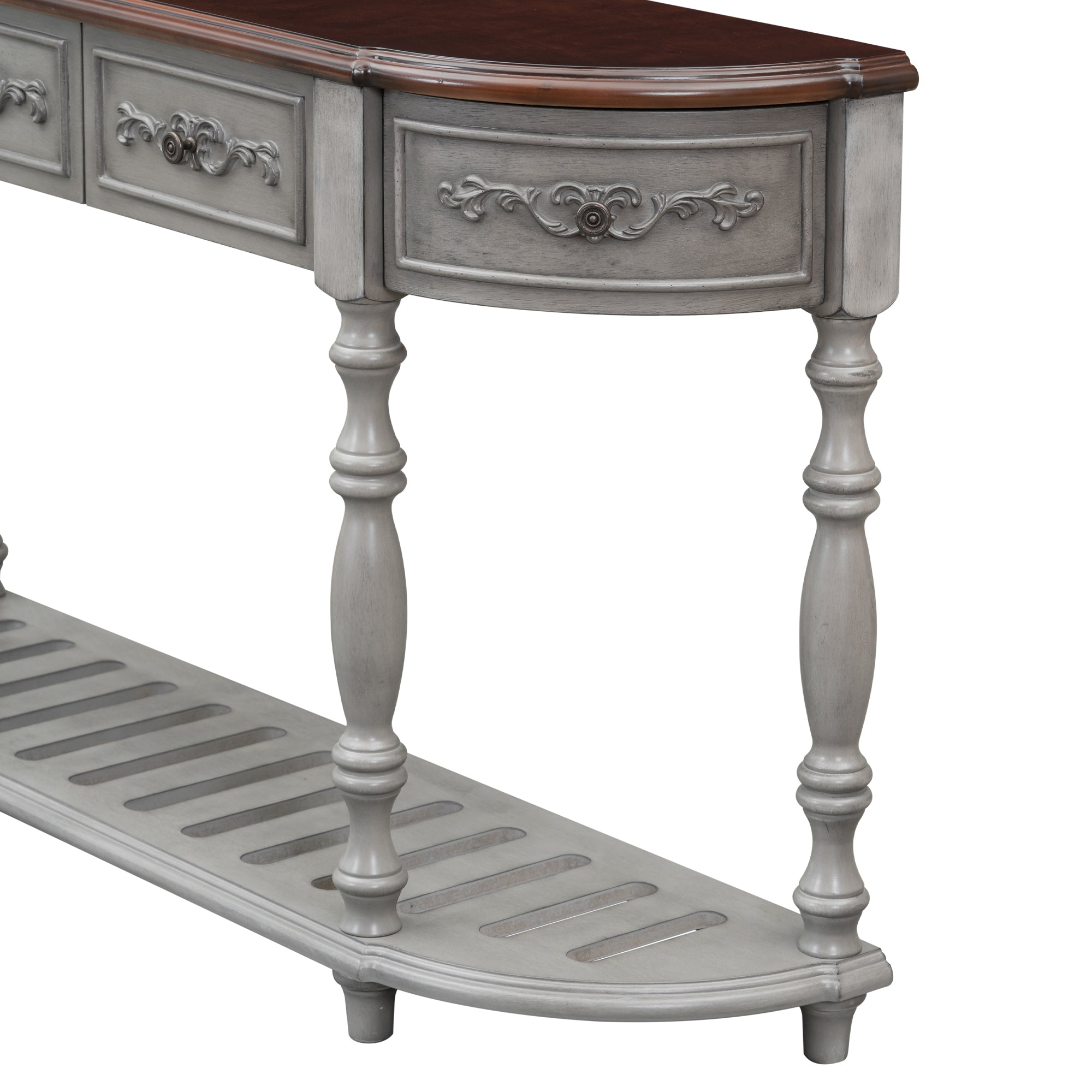 52 Inch MDF Modern and Contemporary Curved Console Table
