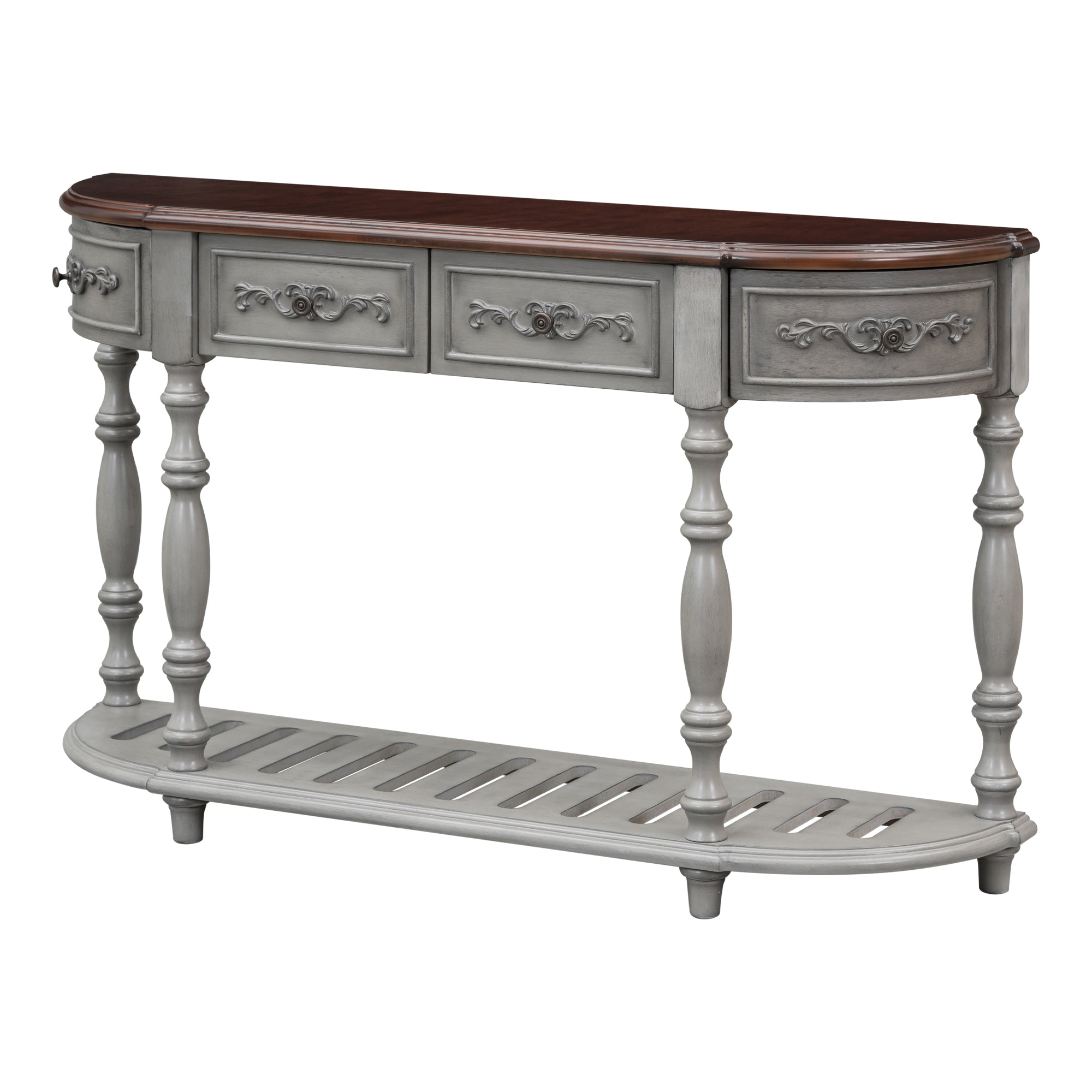 52 Inch MDF Modern and Contemporary Curved Console Table