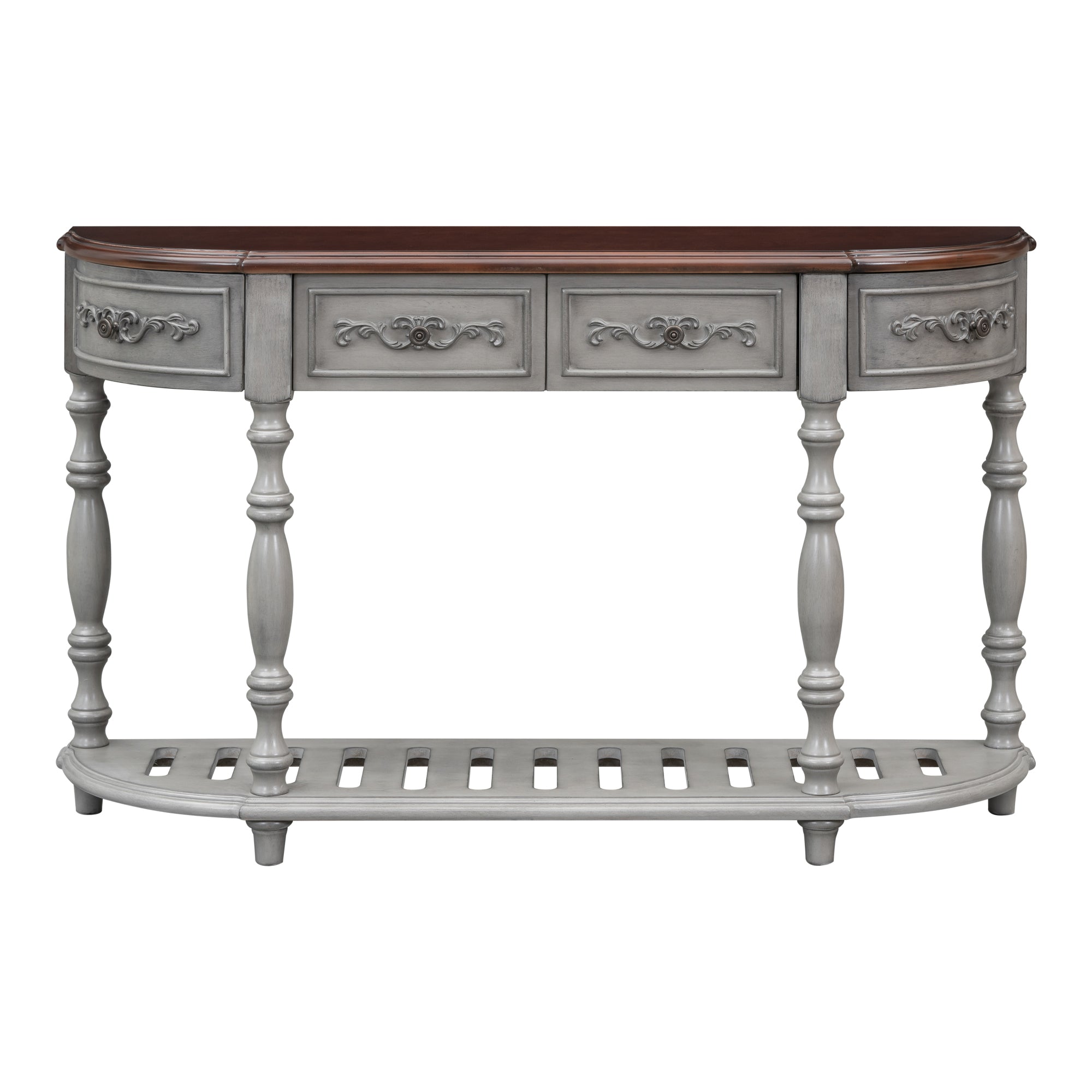 52 Inch MDF Modern and Contemporary Curved Console Table