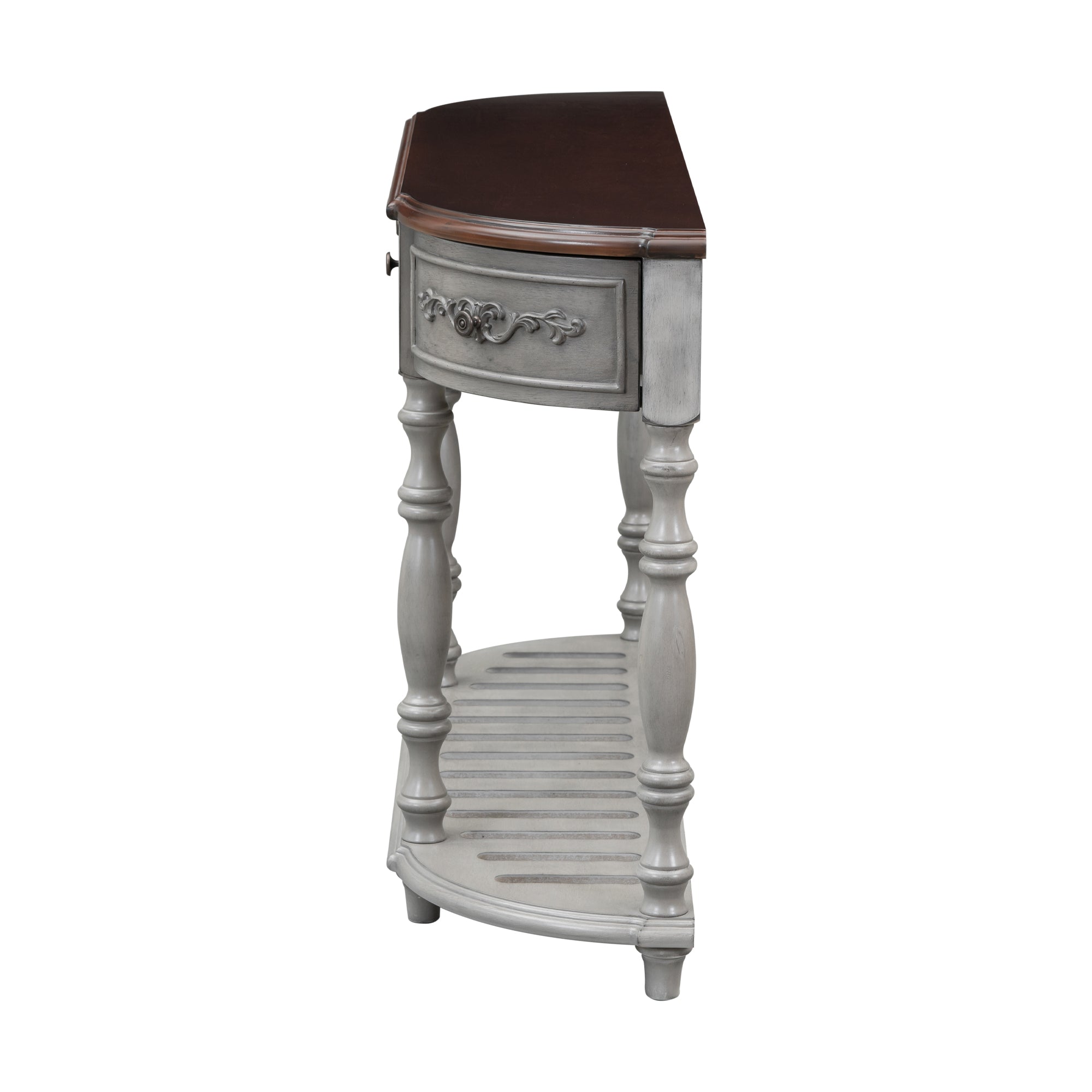 52 Inch MDF Modern and Contemporary Curved Console Table