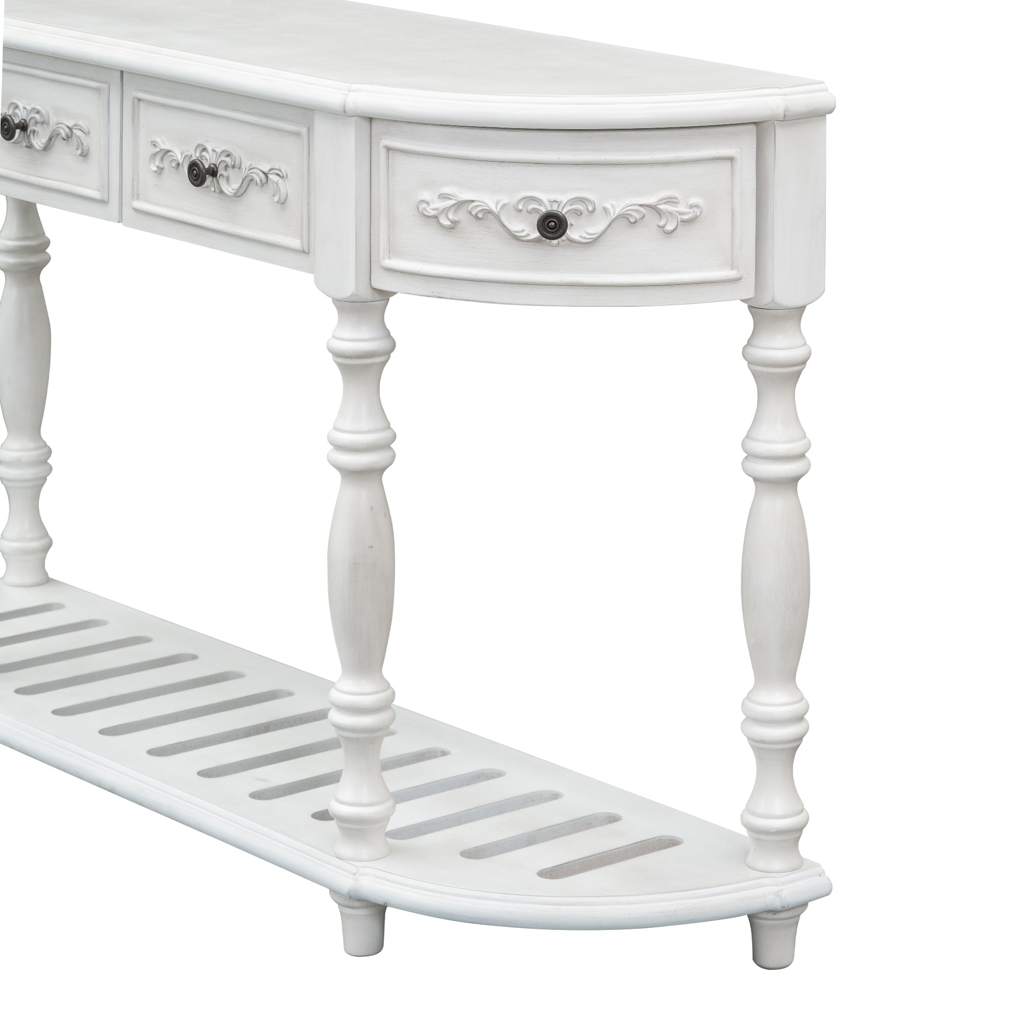 52 Inch MDF Modern and Contemporary Curved Console Table