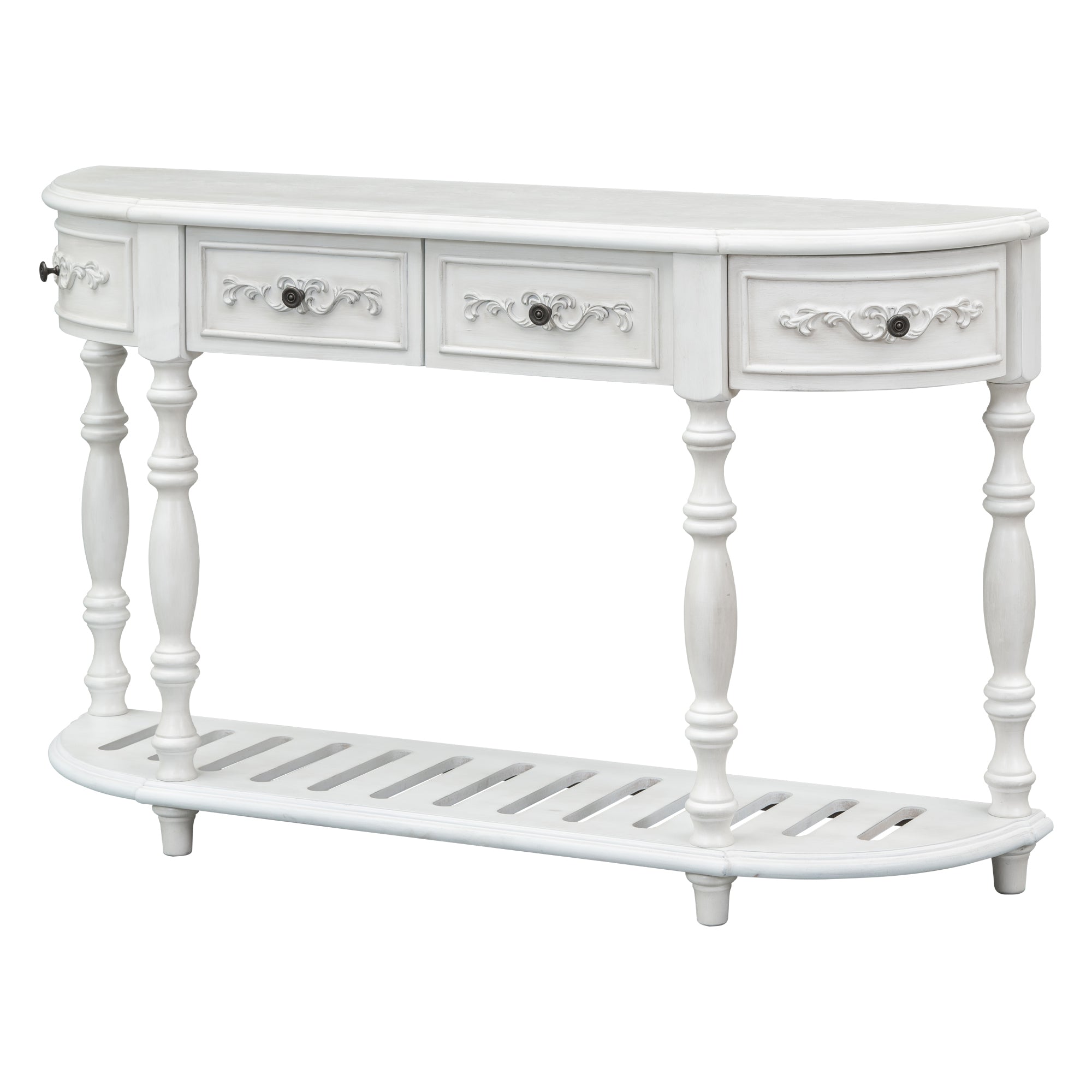 52 Inch MDF Modern and Contemporary Curved Console Table