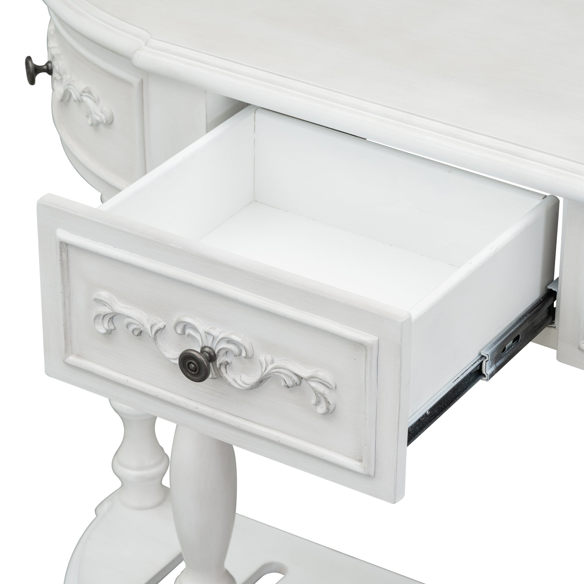 52 Inch MDF Modern and Contemporary Curved Console Table