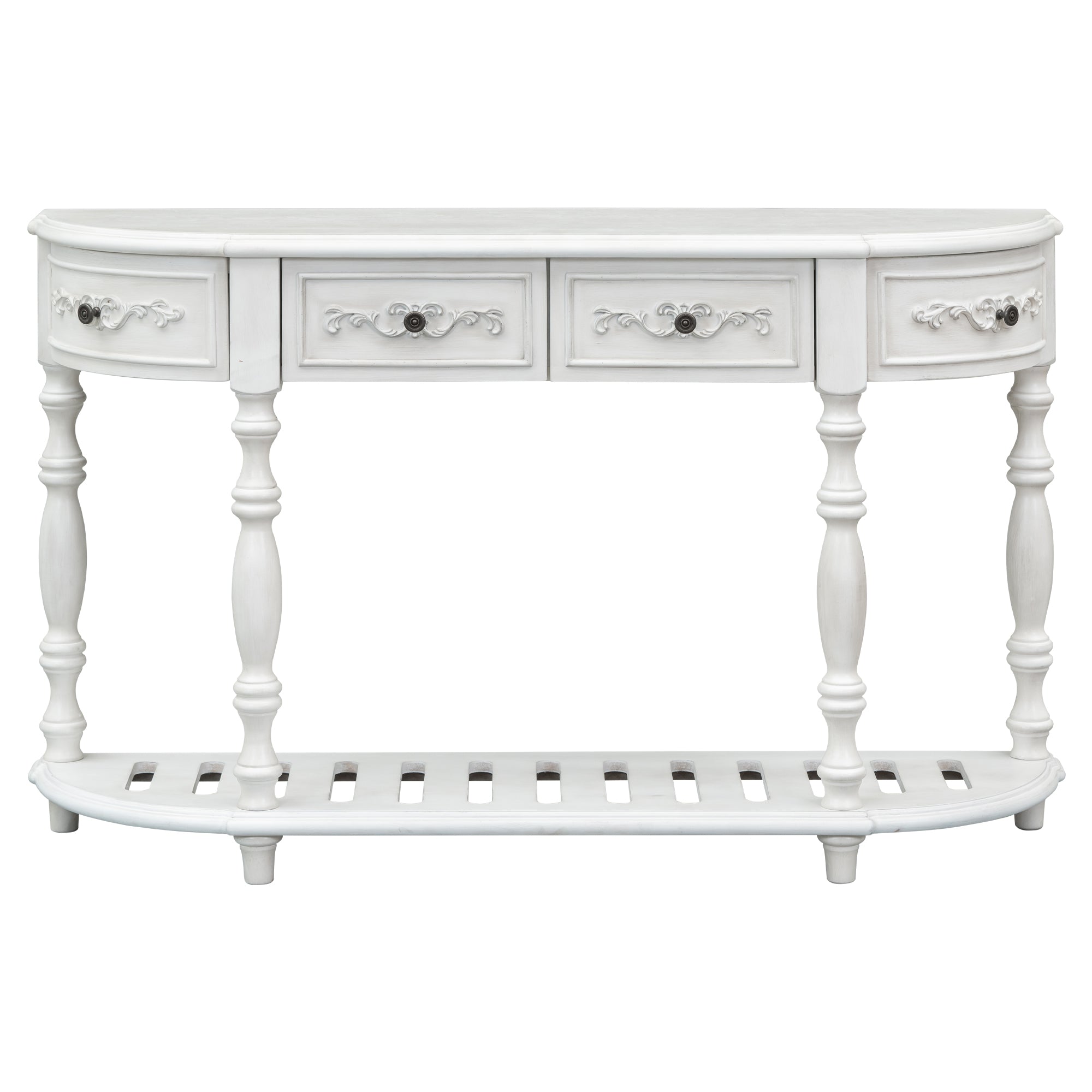 52 Inch MDF Modern and Contemporary Curved Console Table