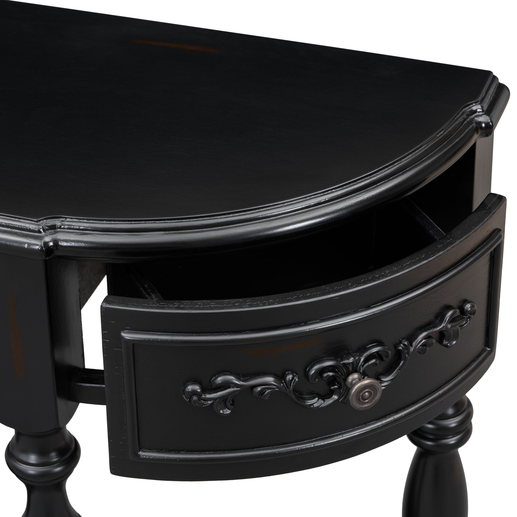 52 Inch MDF Modern and Contemporary Curved Console Table
