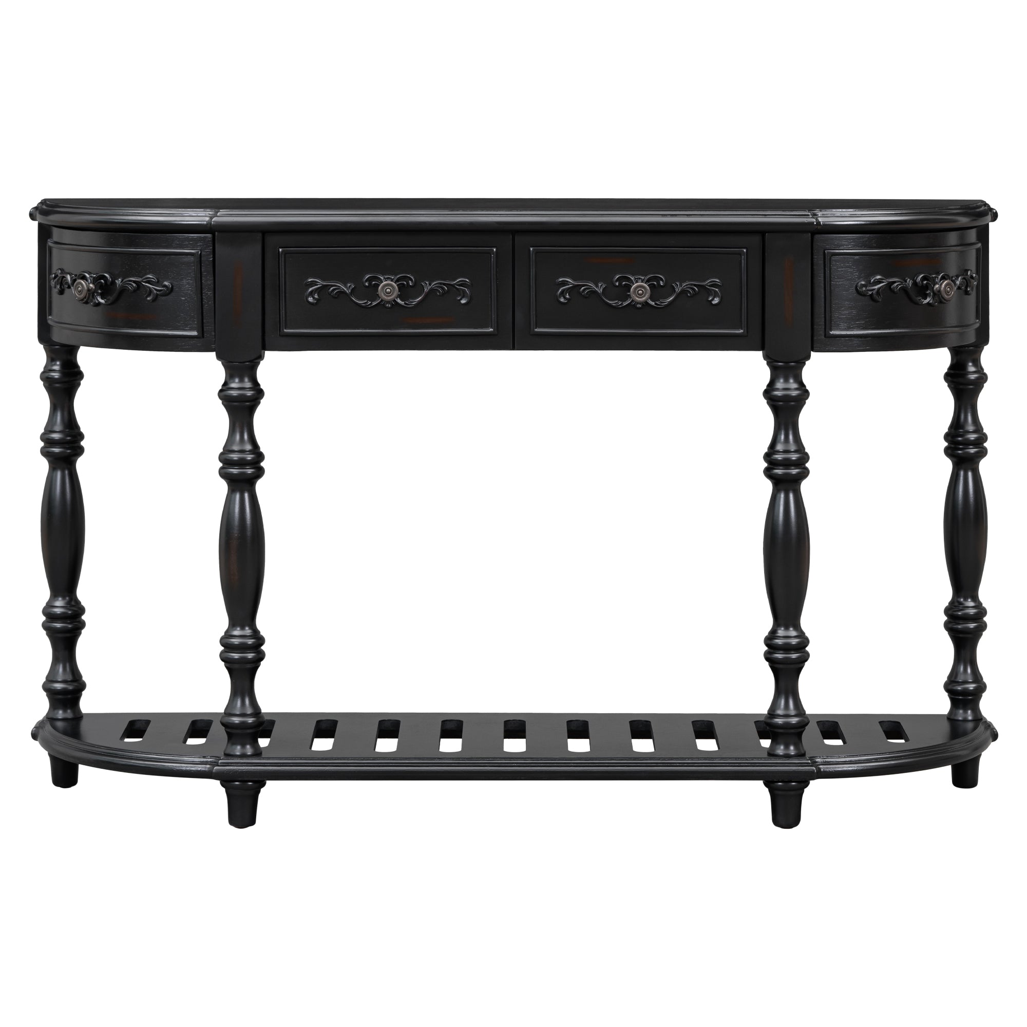 52 Inch MDF Modern and Contemporary Curved Console Table