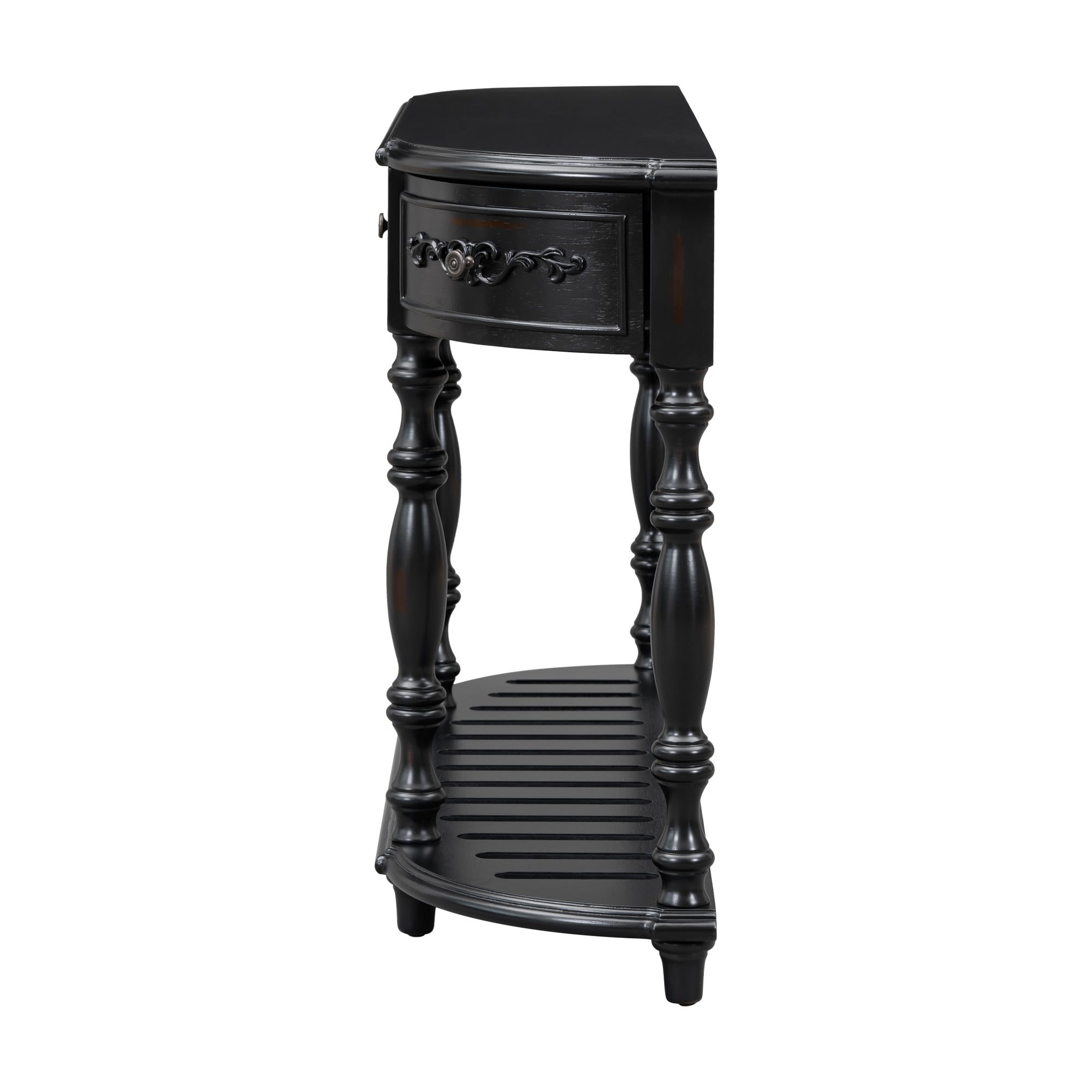 52 Inch MDF Modern and Contemporary Curved Console Table