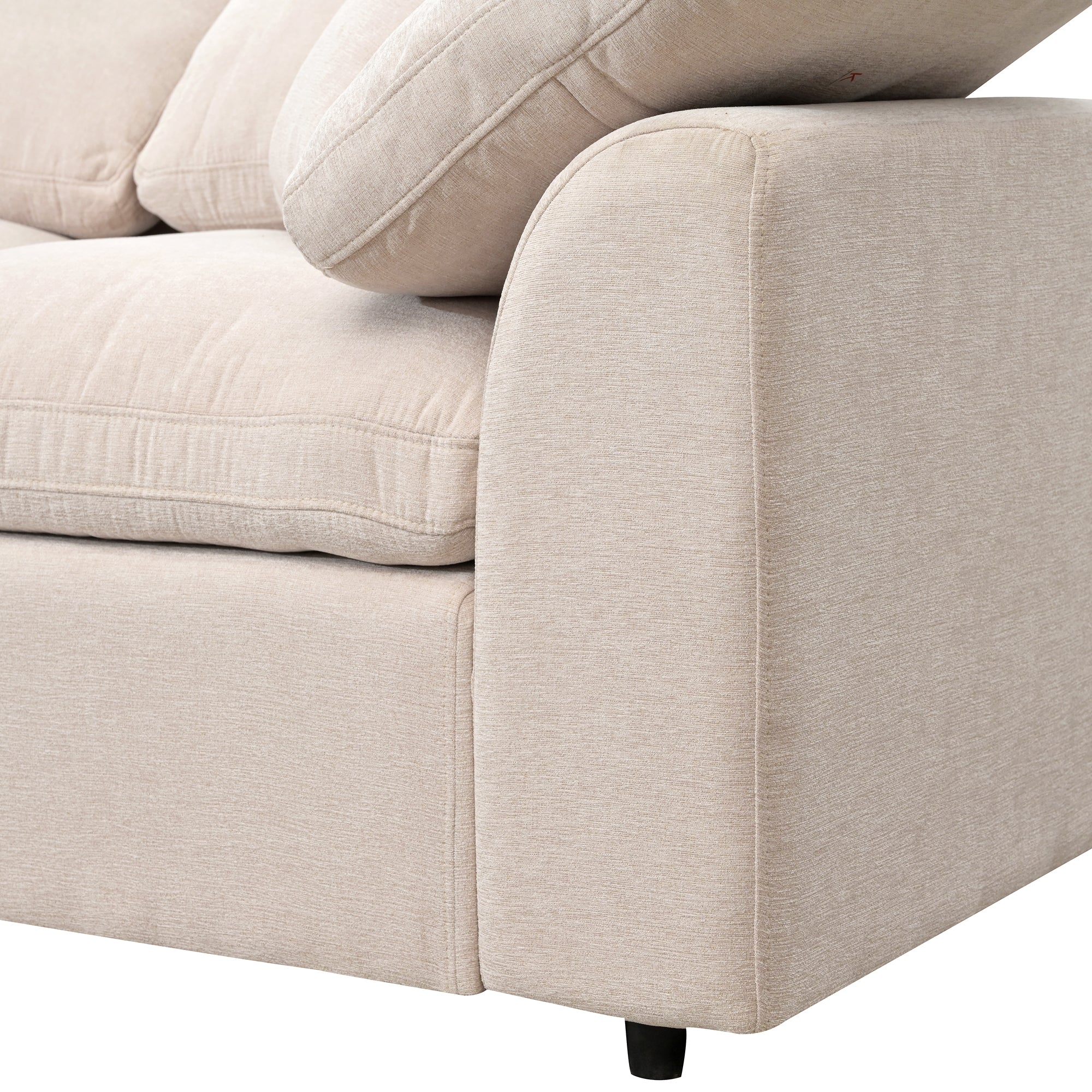 130.3" Polyester Pillow top Arm Oversized Modular Sectional Sofa