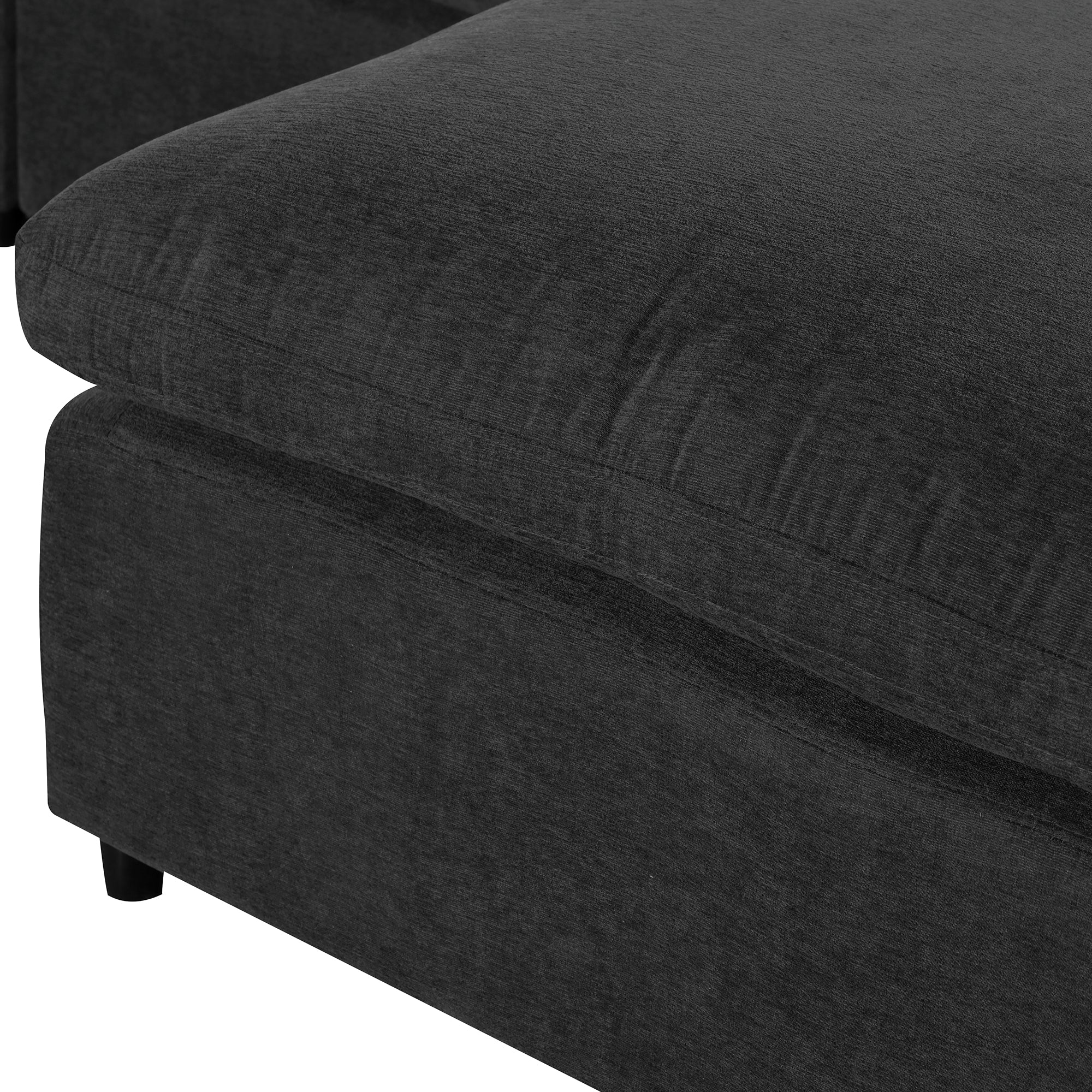 130.3" Polyester Pillow top Arm  Oversized Modular Sectional Sofa