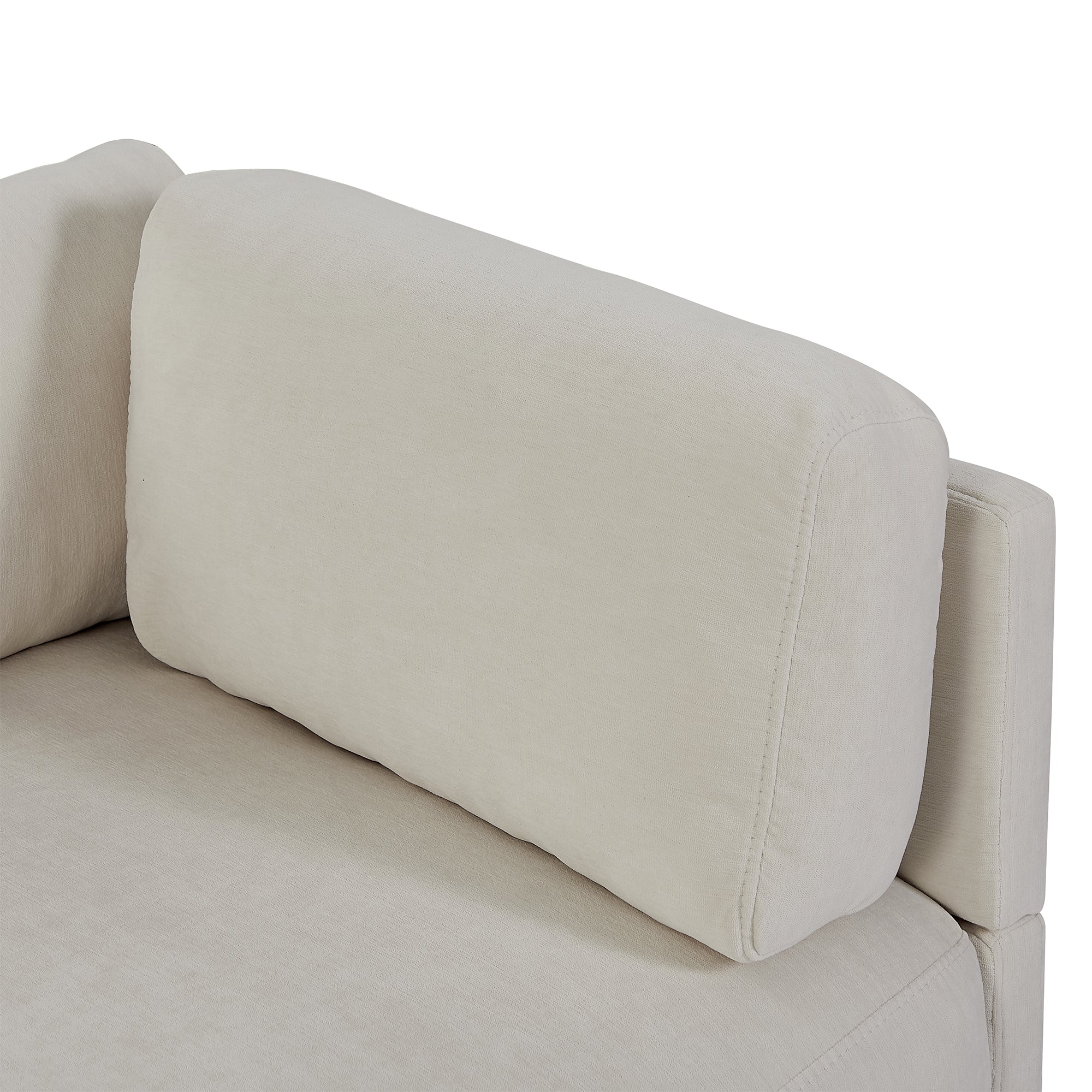 102.4" Polyester Pillow top Arm Sectional Sofa with Reversible Chaise