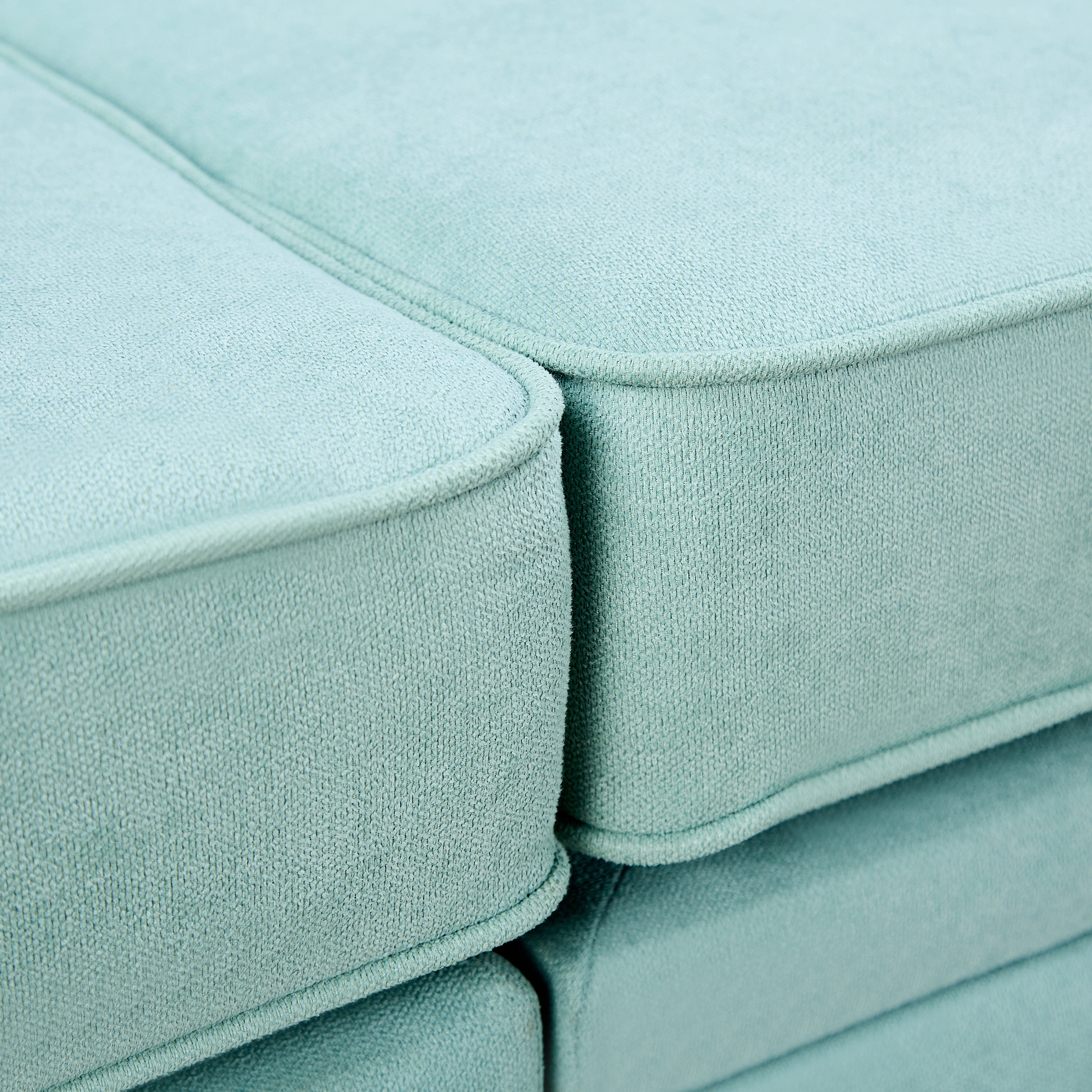 115" Linen Flared Arm Sofa Chaise and Pillows