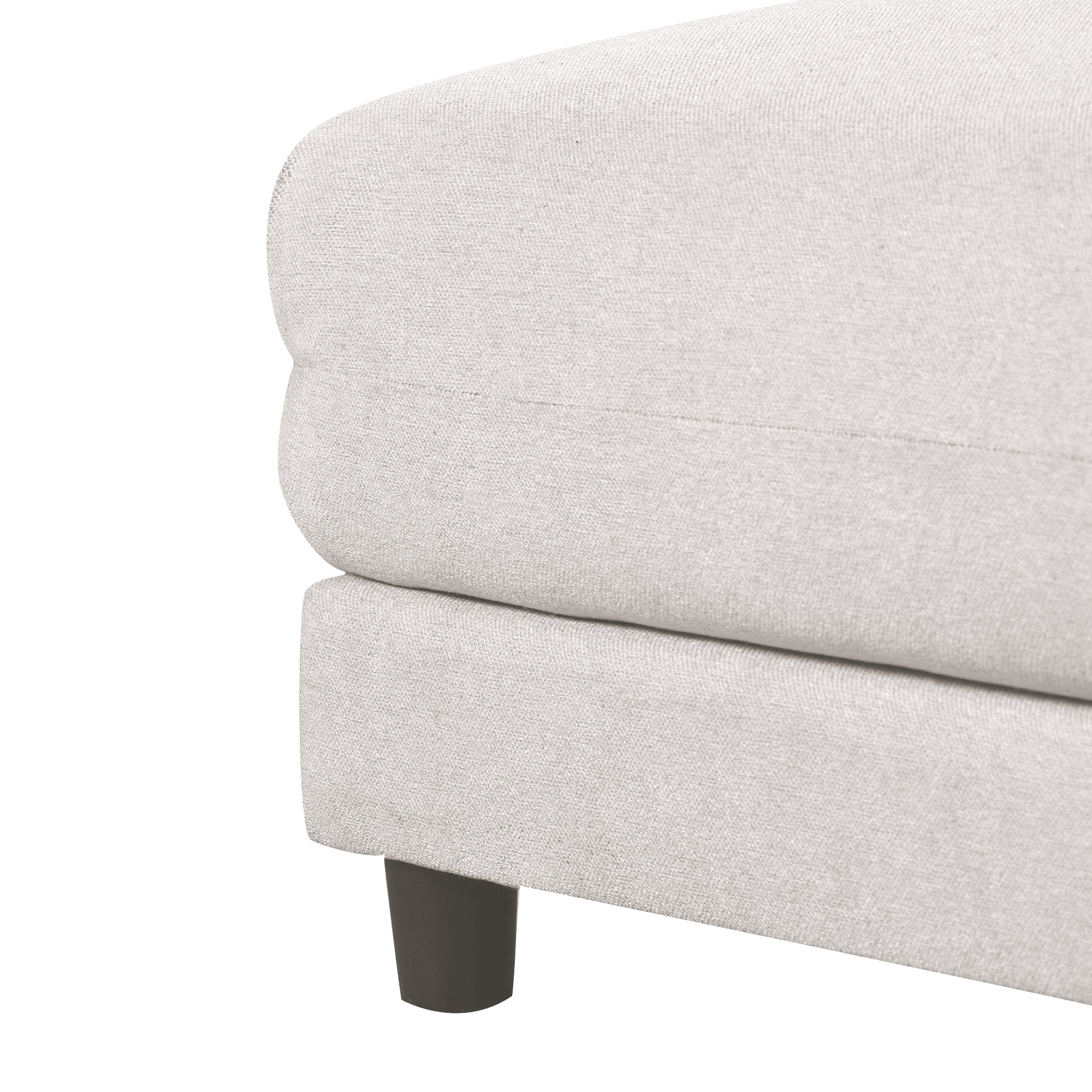 110.6" Polyester Flared Arm Sofa with Removable Ottomans and comfortable waist pillows