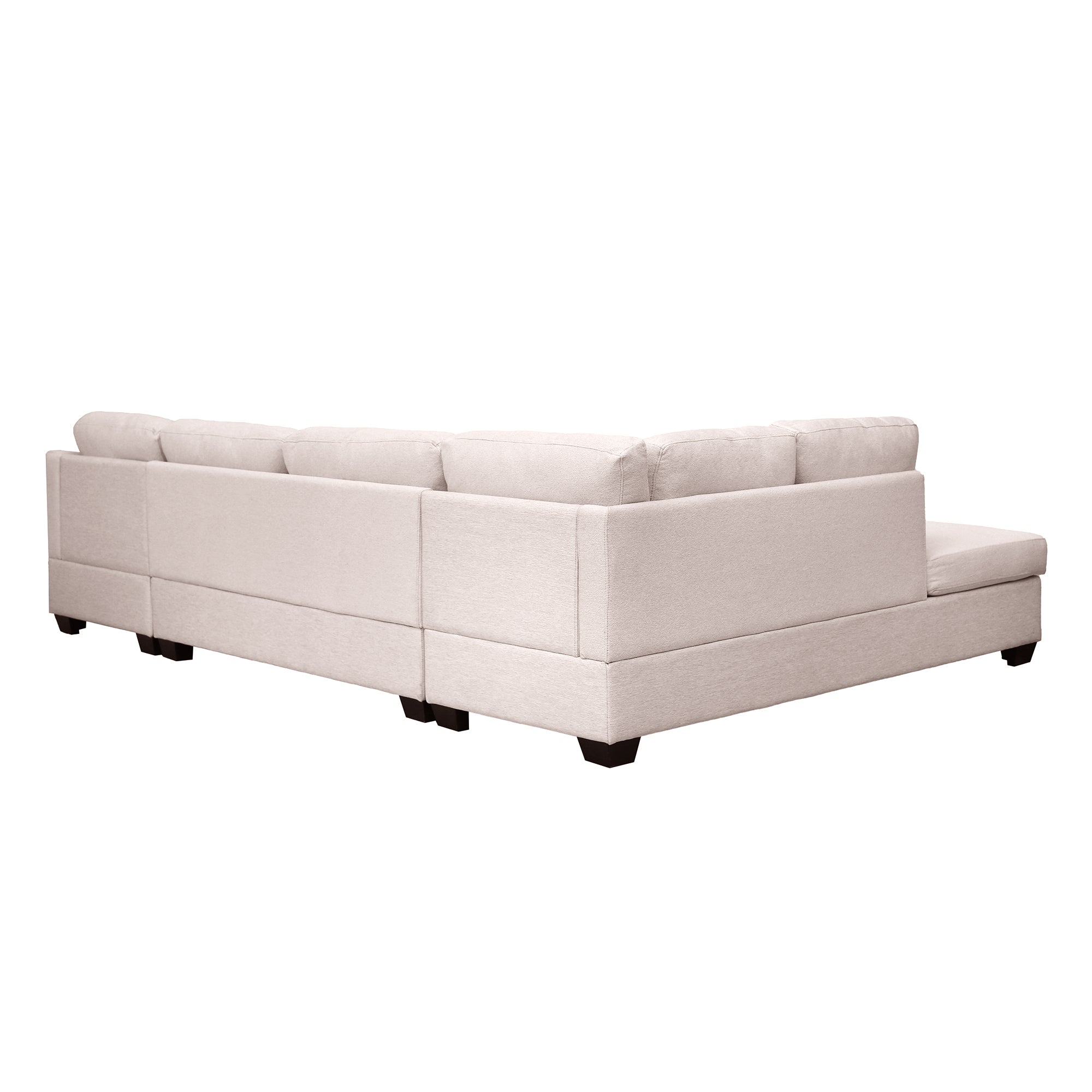 116.9" Polyester Flared Arm Modern Large U-Shape Sectional Sofa