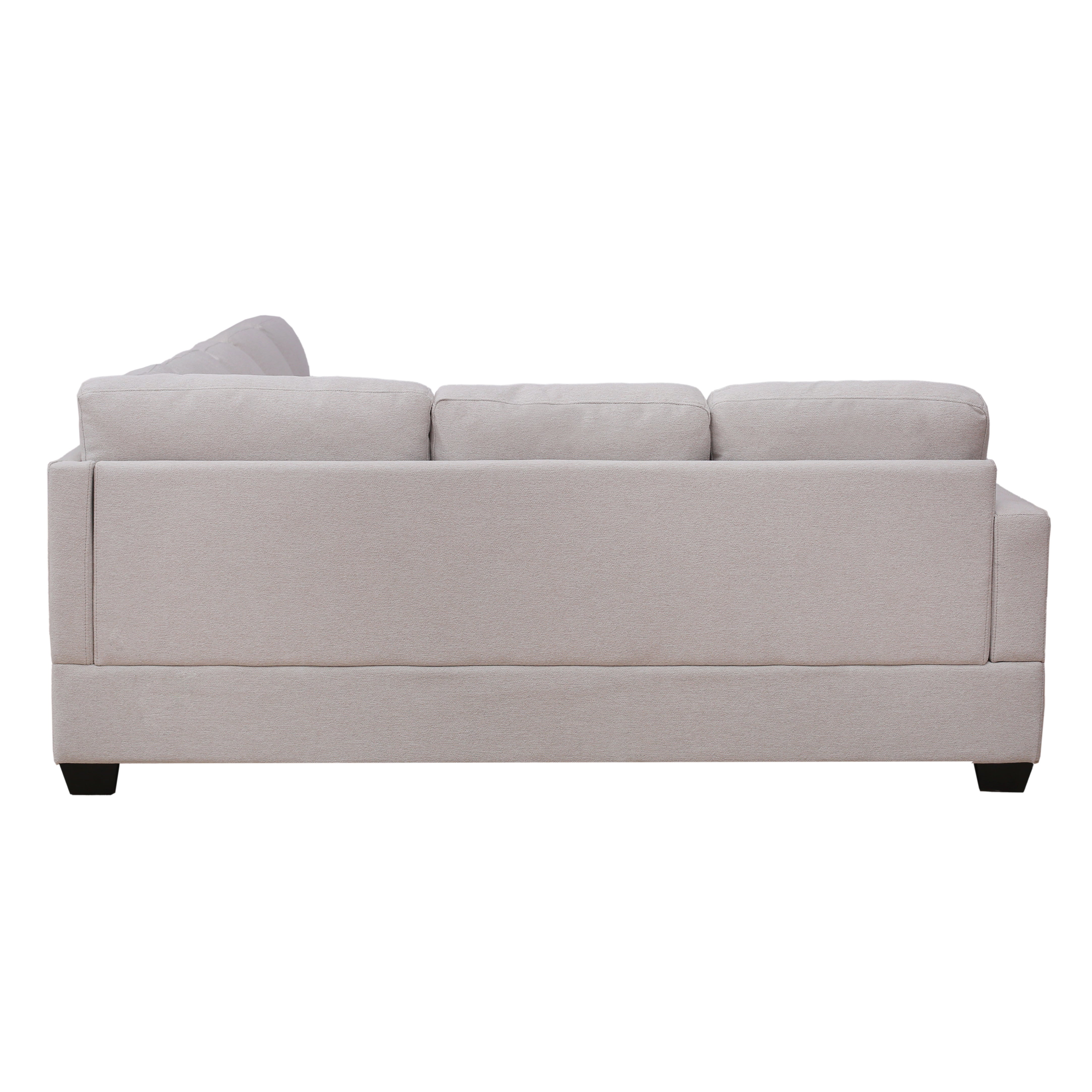 125.6" Polyester Square Arm Modern Large Upholstered U-Shape Sectional Sofa