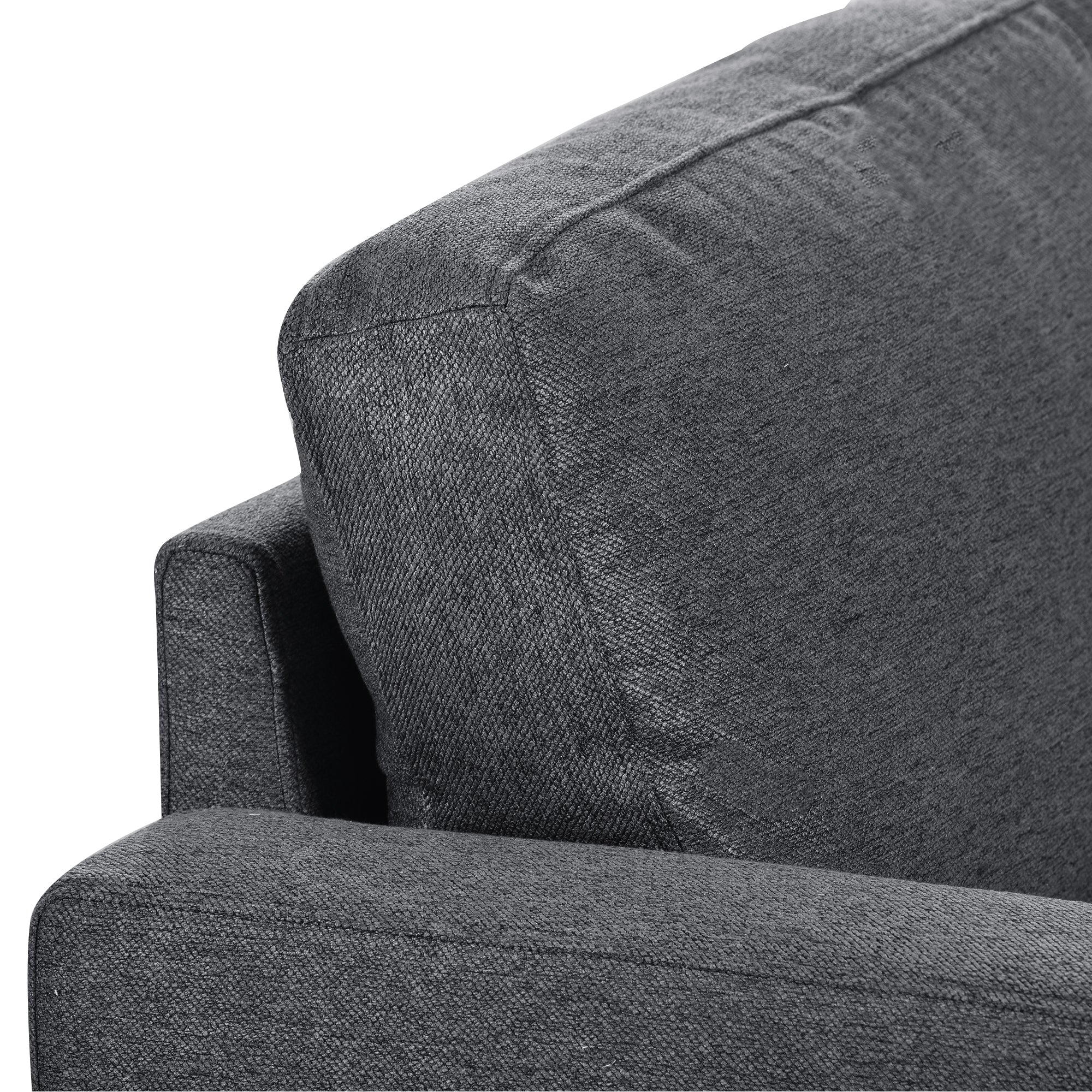 125.6" Polyester Square Arm Modern Large Upholstered U-Shape Sectional Sofa