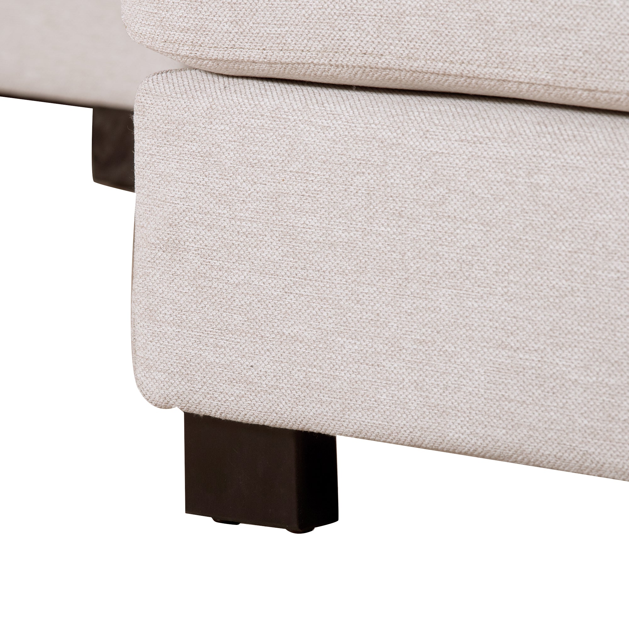 130.7" Polyester Flared Arm Sofa with Removable Ottomans
