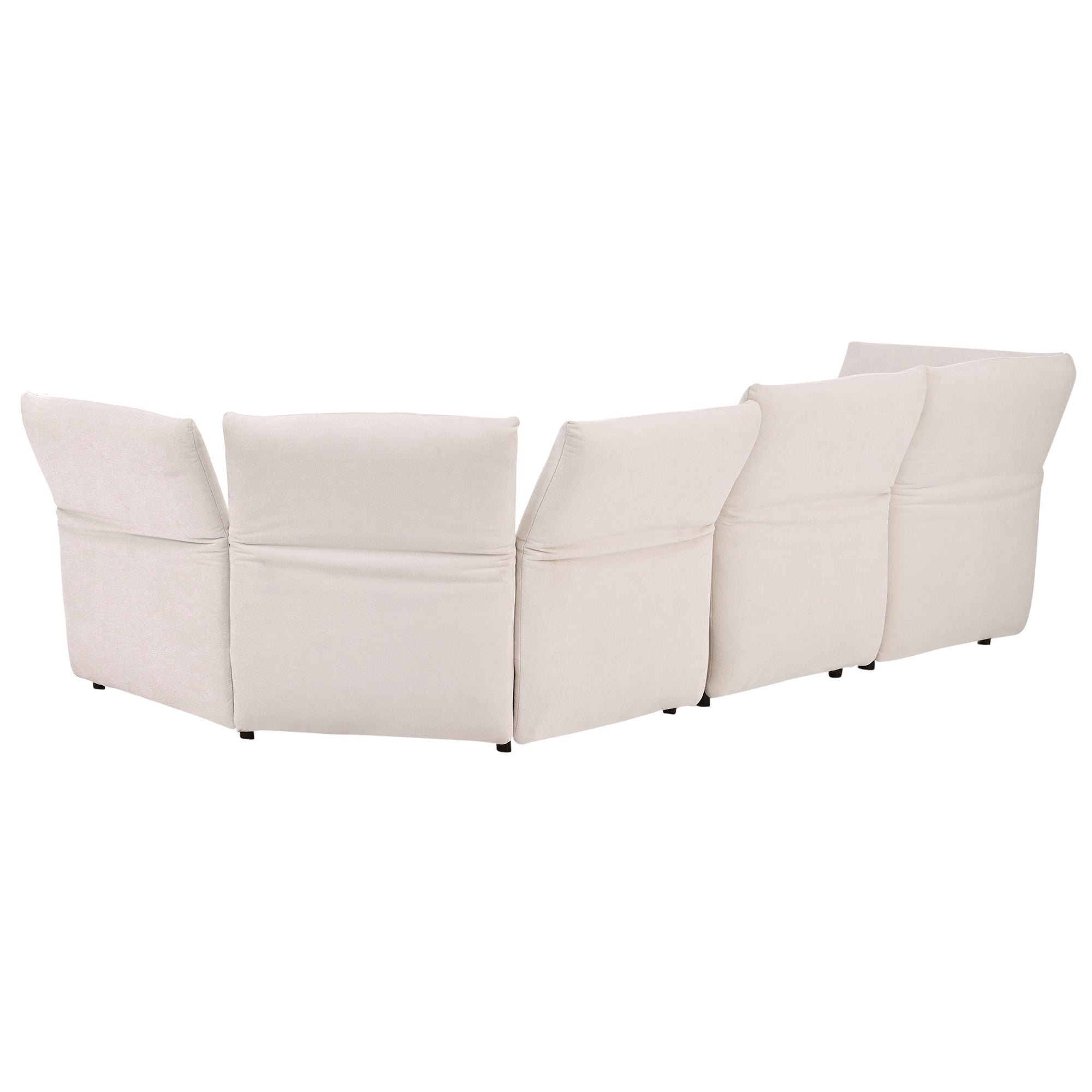 106.3" Polyester Stylish Sofa Set Adjustable Back