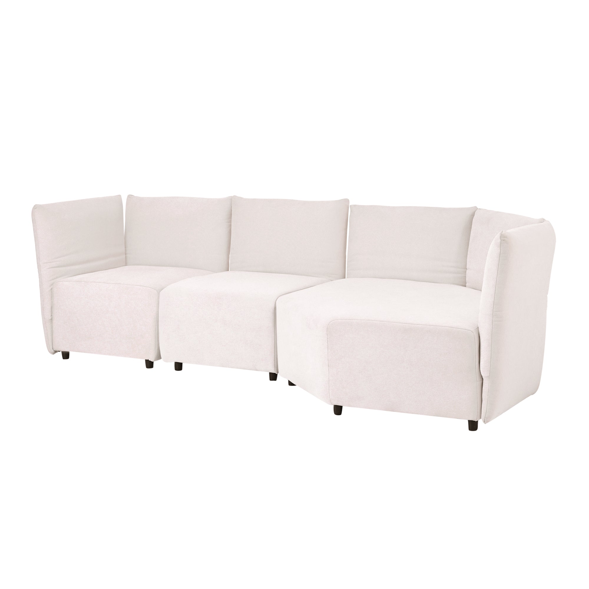 106.3" Polyester Stylish Sofa Set Adjustable Back