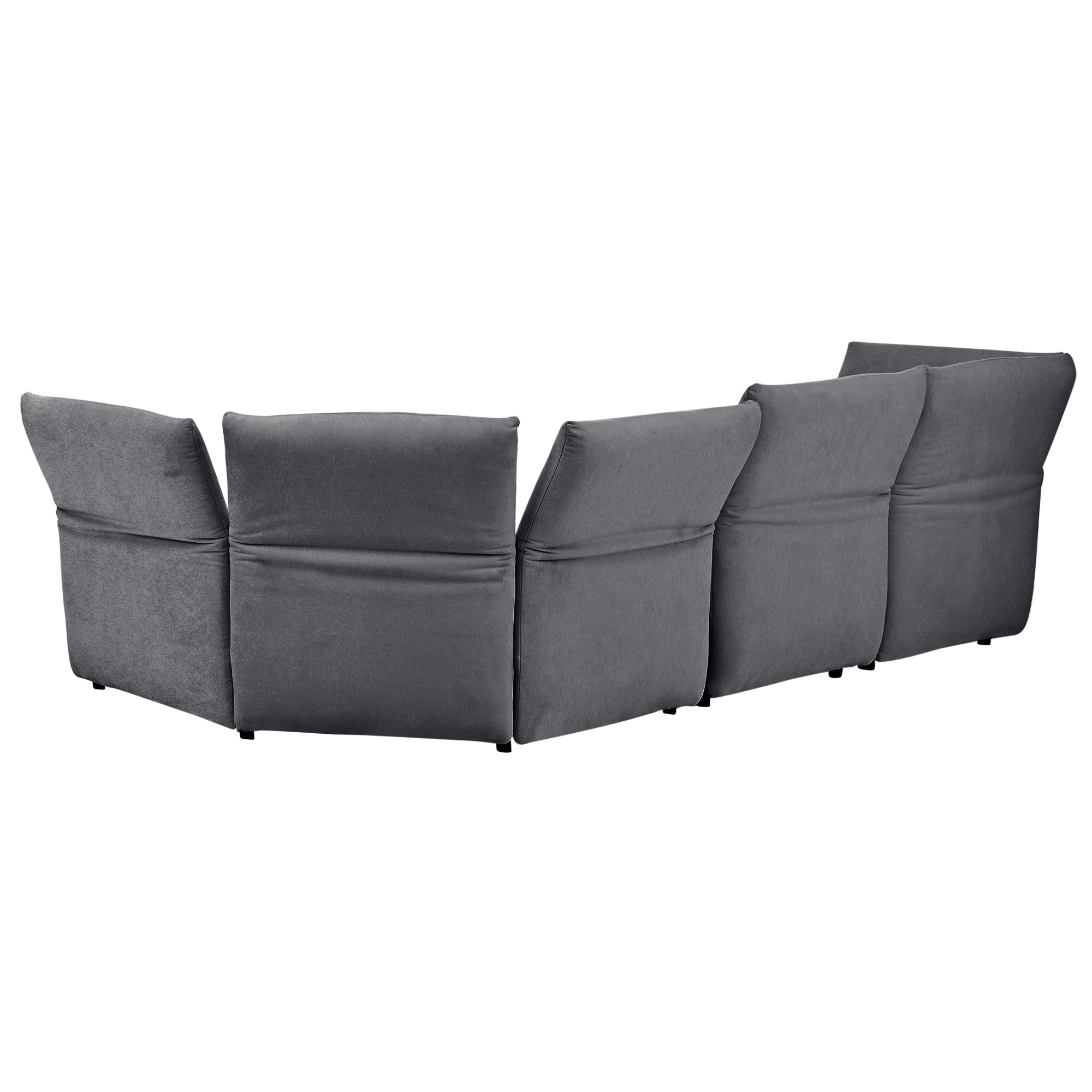 106.3" Polyester Stylish Sofa Set Adjustable Back