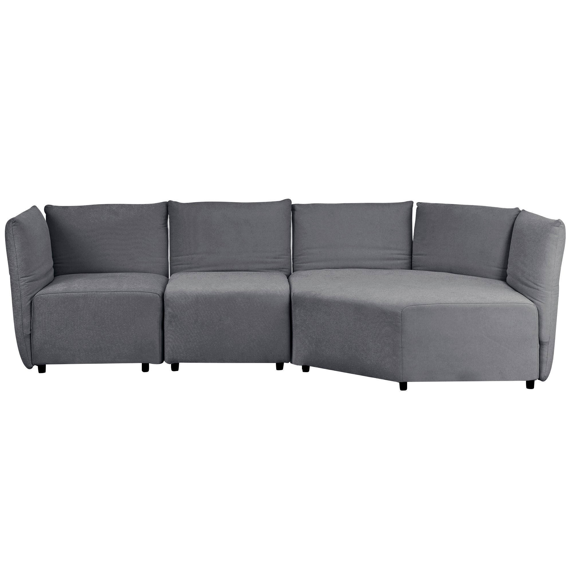 106.3" Polyester Stylish Sofa Set Adjustable Back