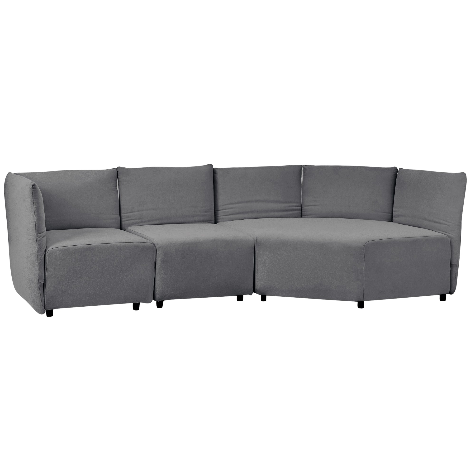 106.3" Polyester Stylish Sofa Set Adjustable Back