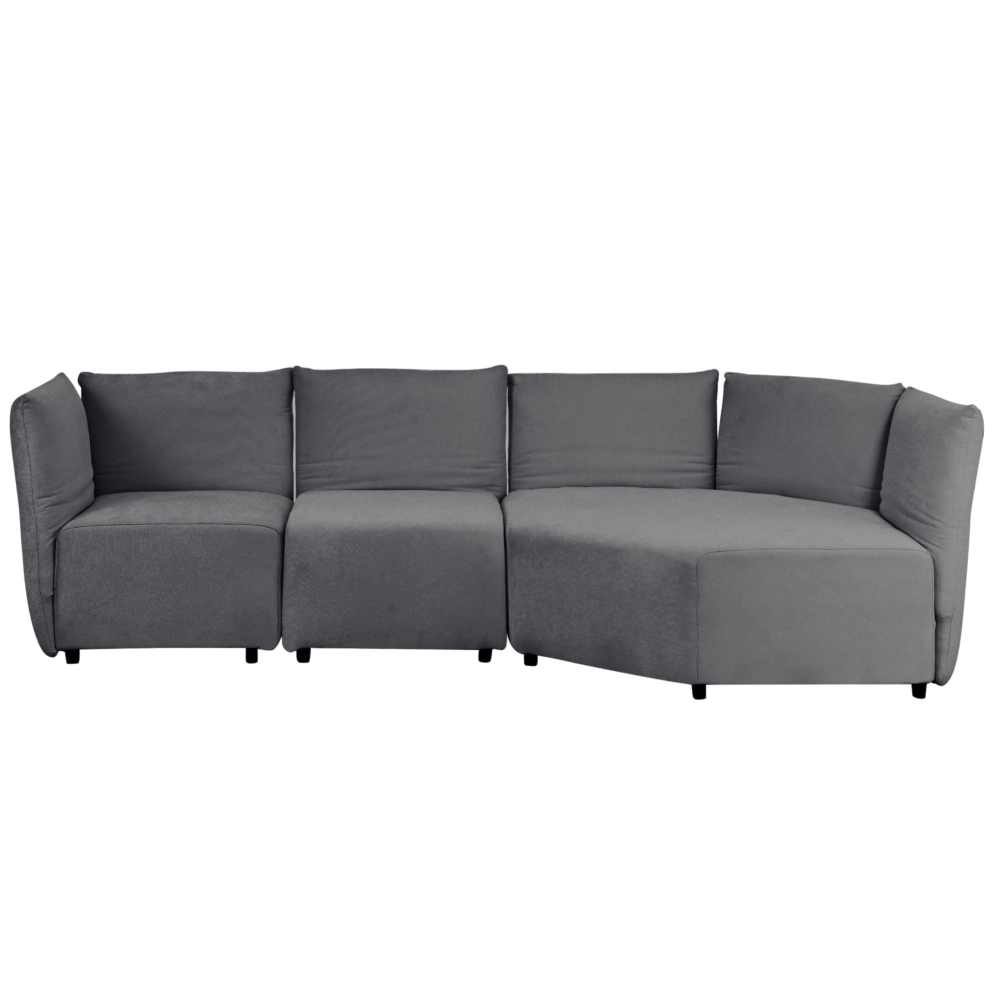 106.3" Polyester Stylish Sofa Set Adjustable Back