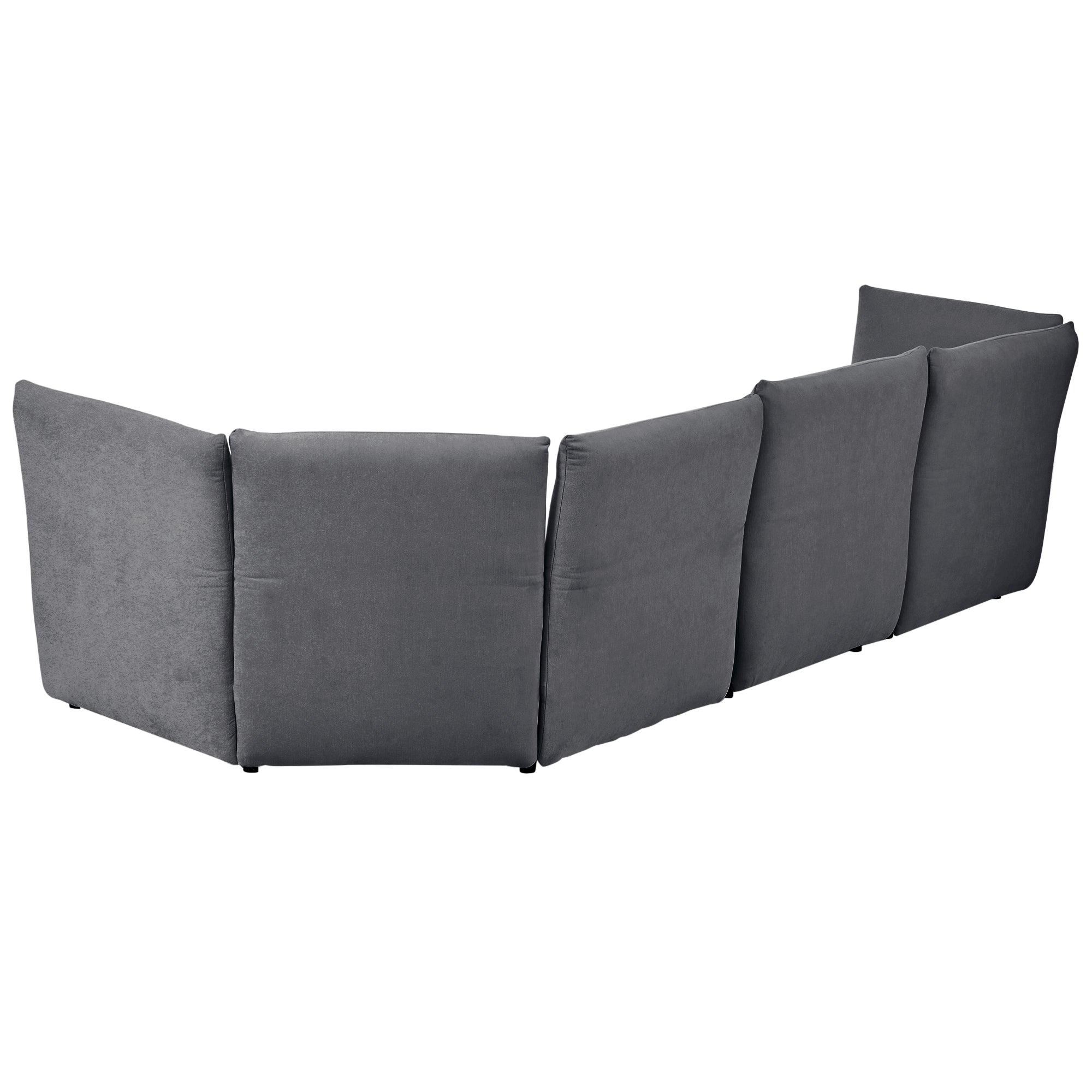 106.3" Polyester Stylish Sofa Set Adjustable Back