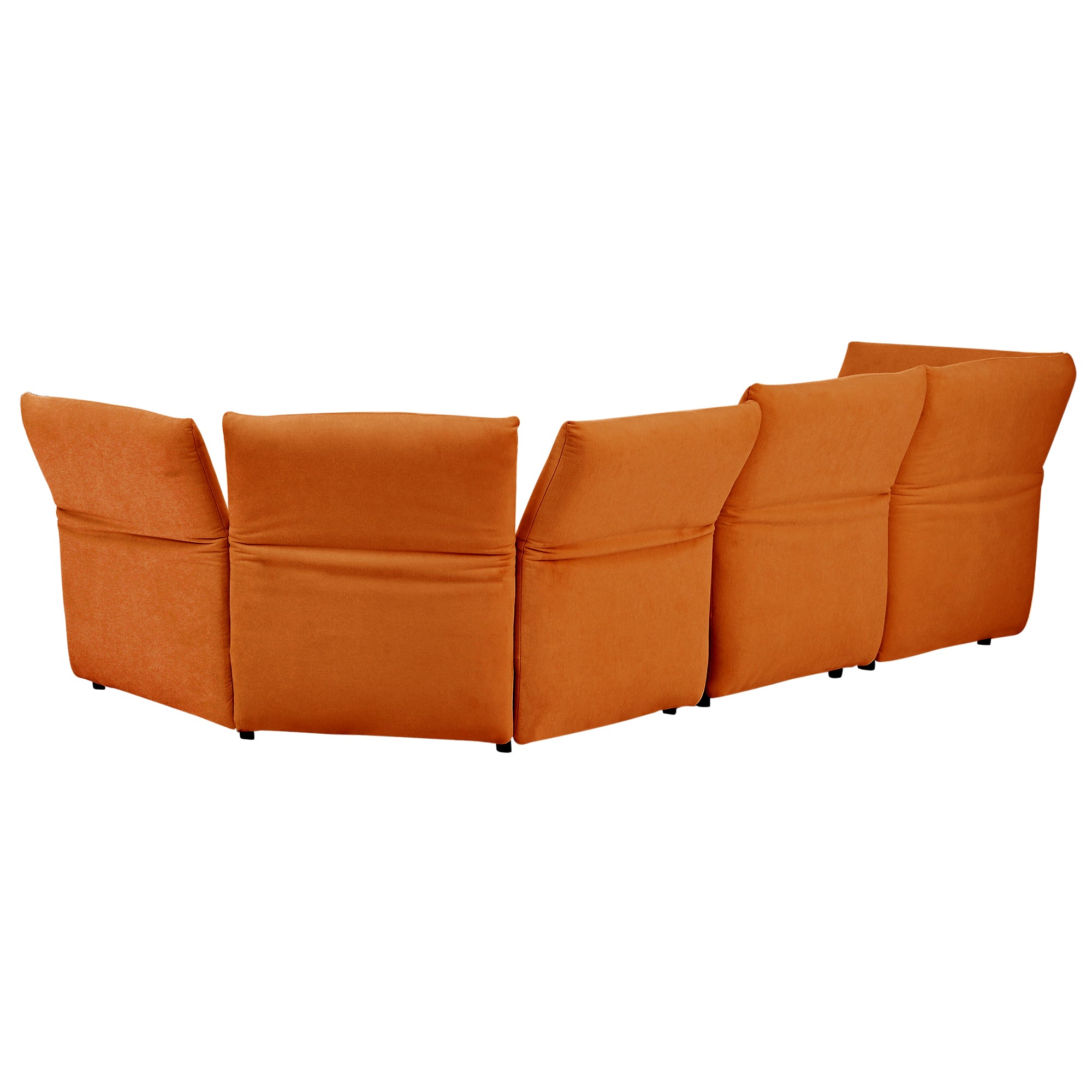 106.3" Polyester Stylish Sofa Set Adjustable Back