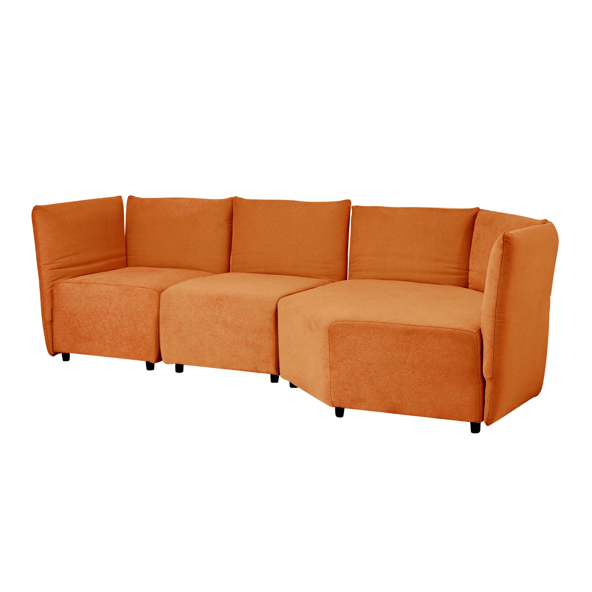 106.3" Polyester Stylish Sofa Set Adjustable Back