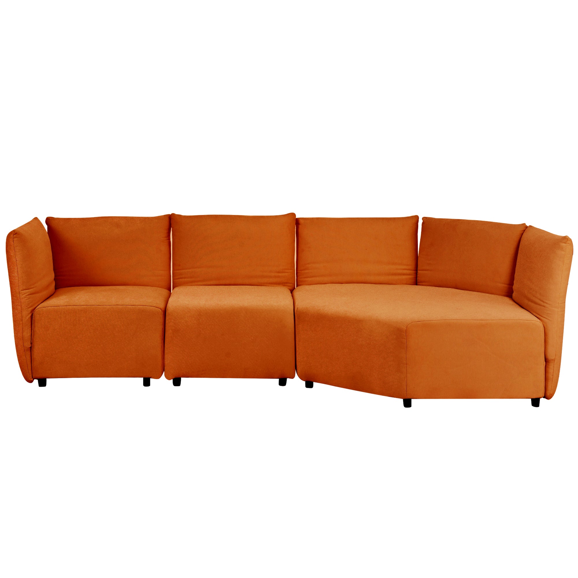 106.3" Polyester Stylish Sofa Set Adjustable Back