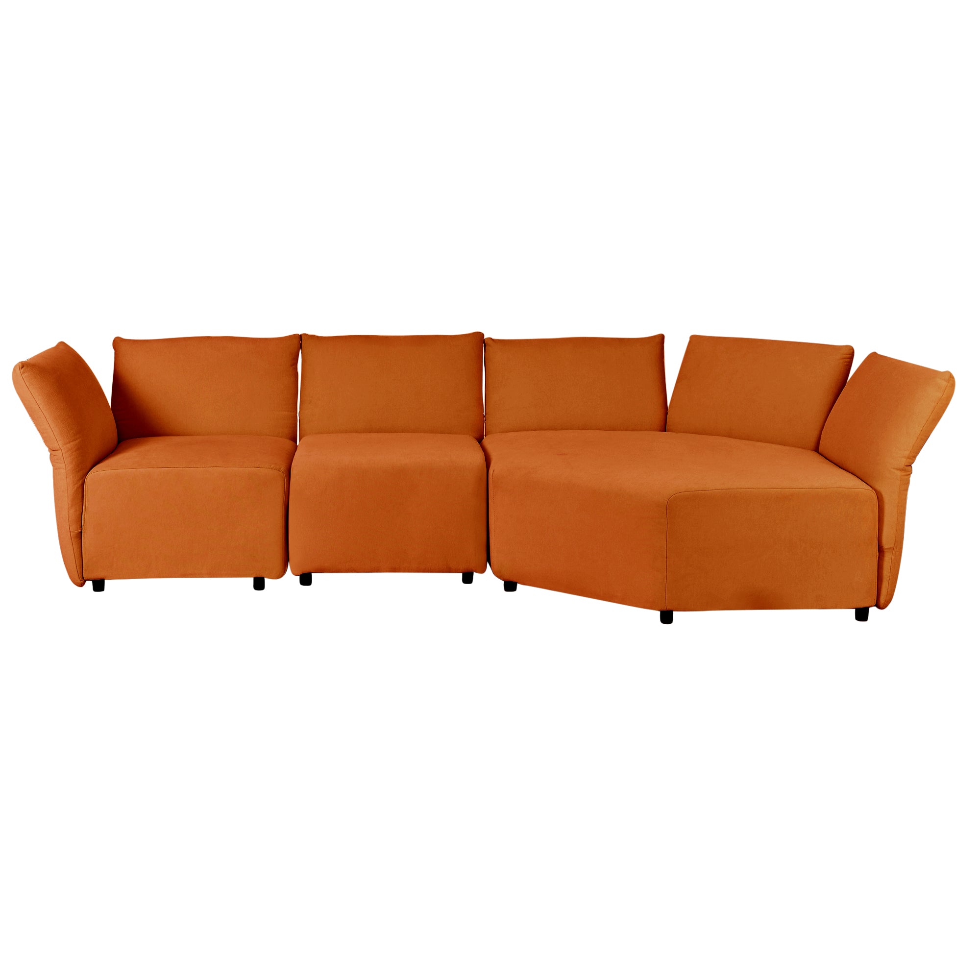 106.3" Polyester Stylish Sofa Set Adjustable Back