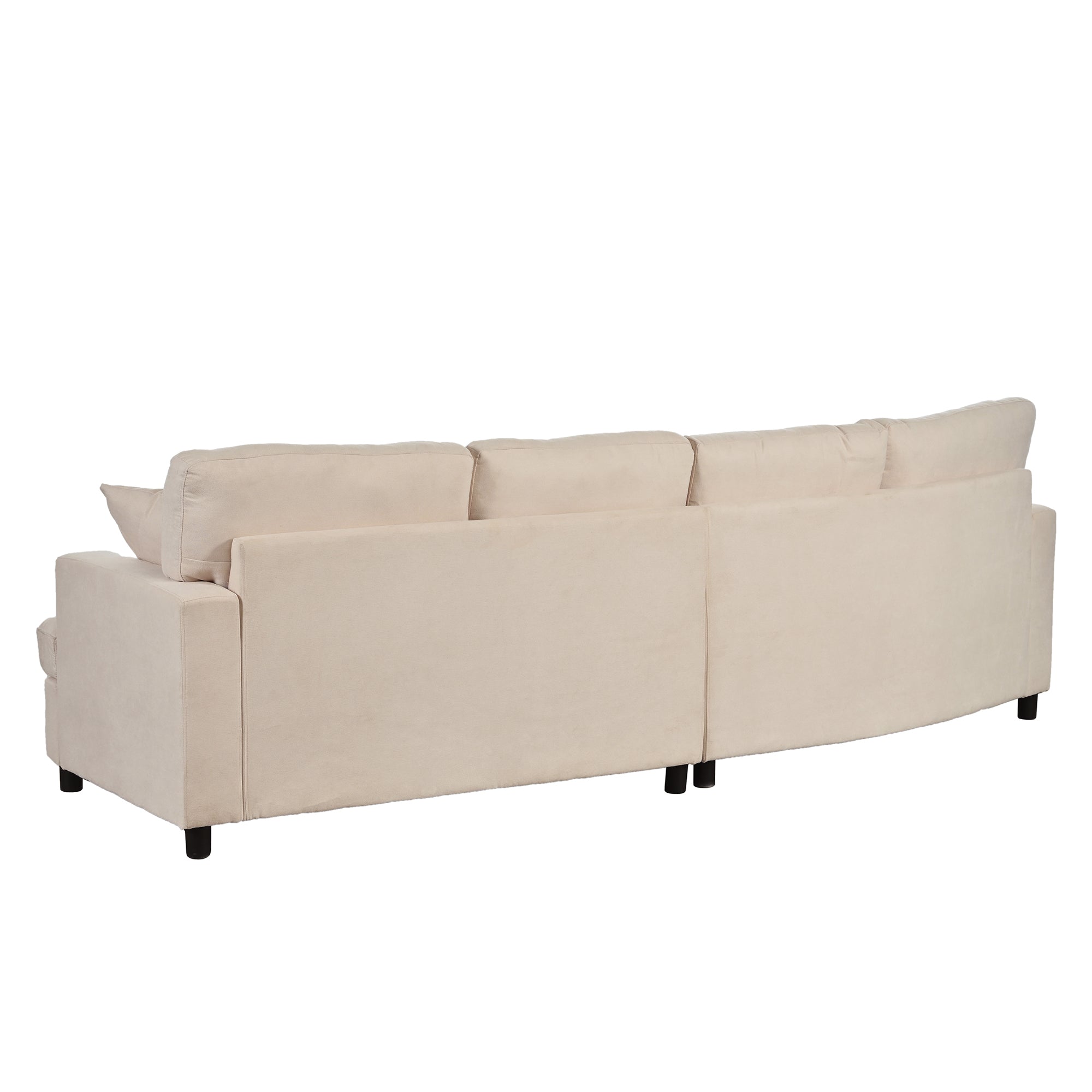 111.4" Polyester Square Arm Sofa and Pillows