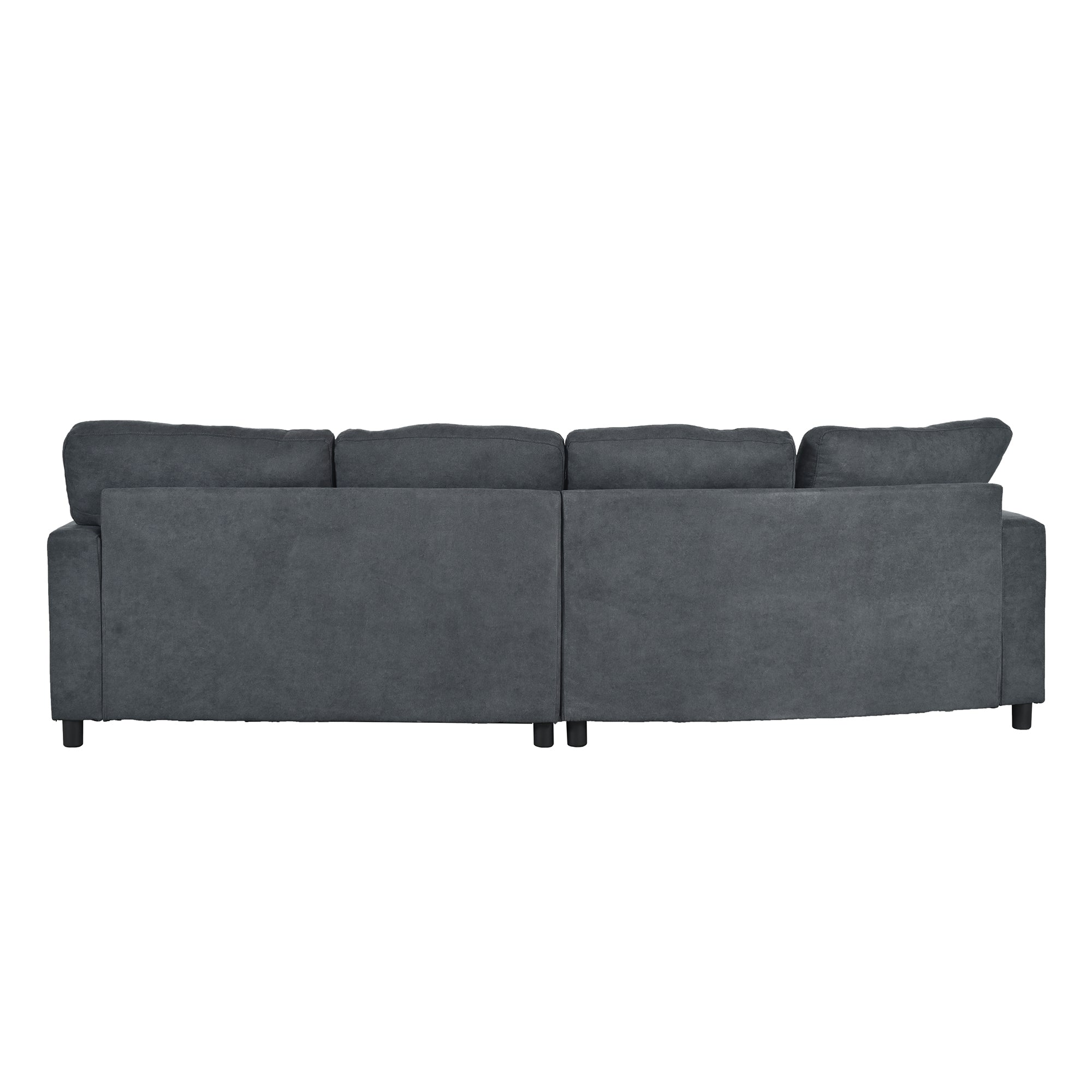 111.4" Polyester Square Arm Sofa and Pillows