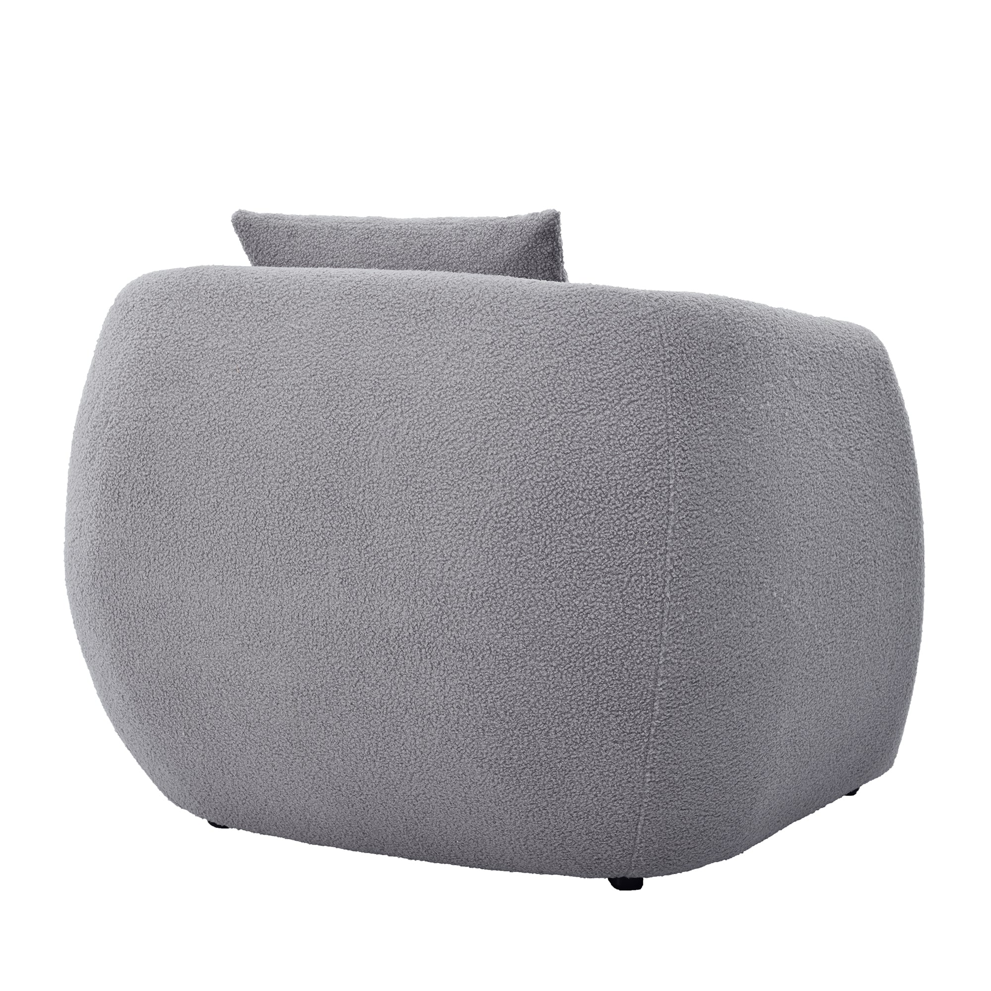 32.6" Polyester Modern Arm Chair and Pillow