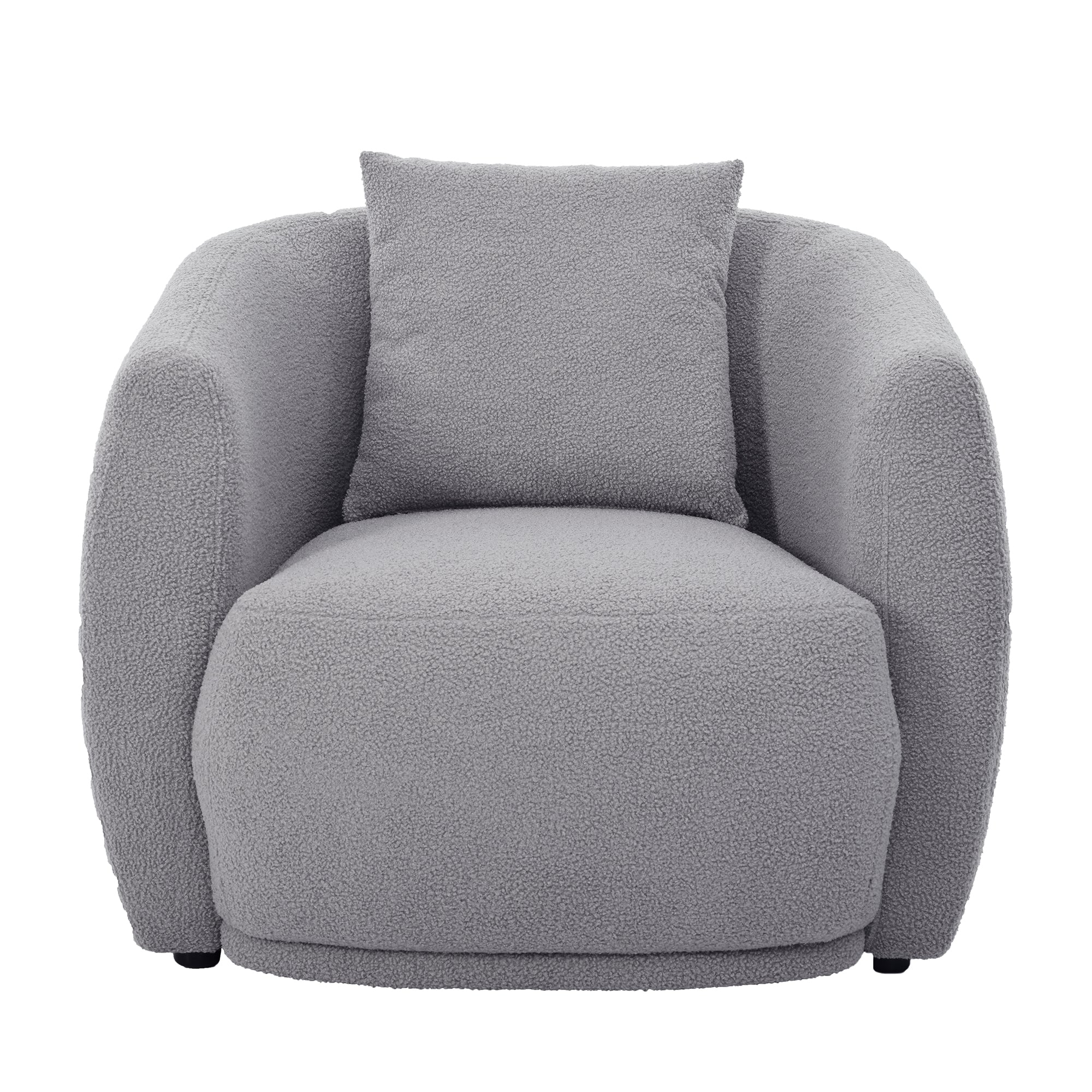 32.6" Polyester Modern Arm Chair and Pillow