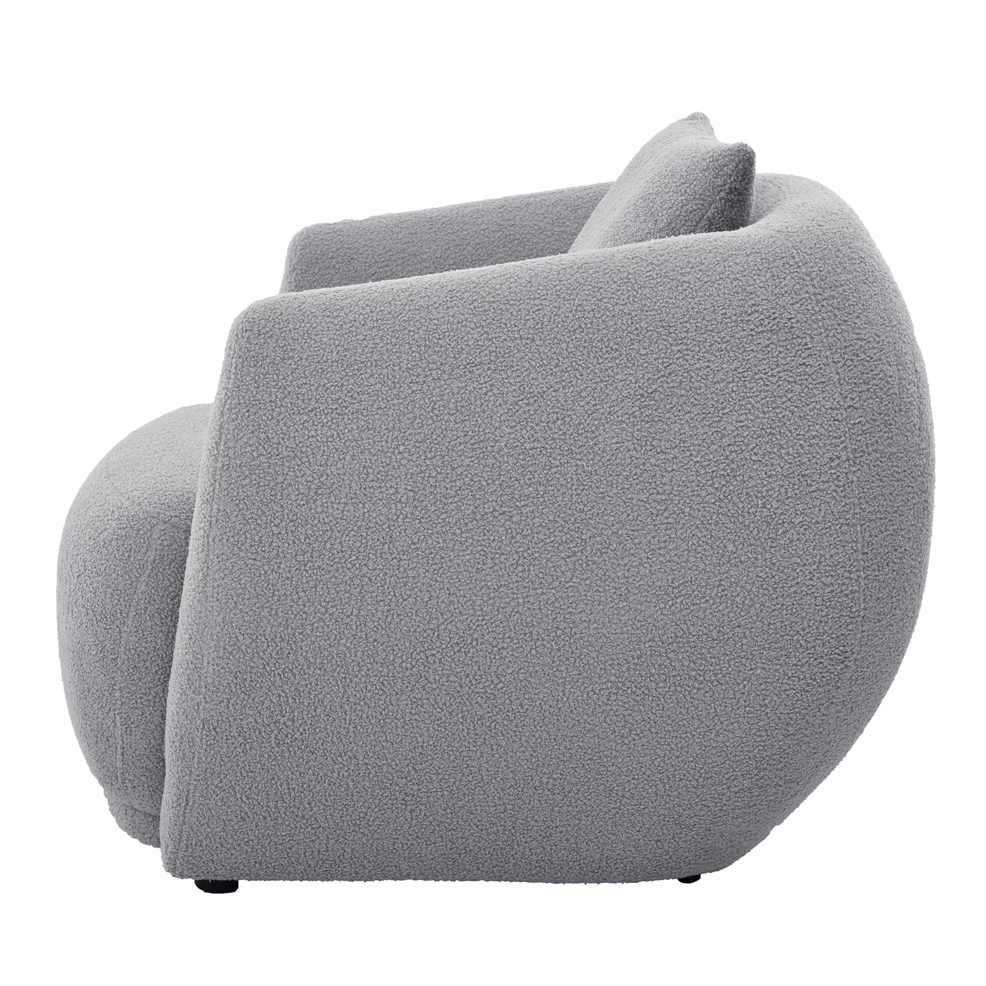 32.6" Polyester Modern Arm Chair and Pillow