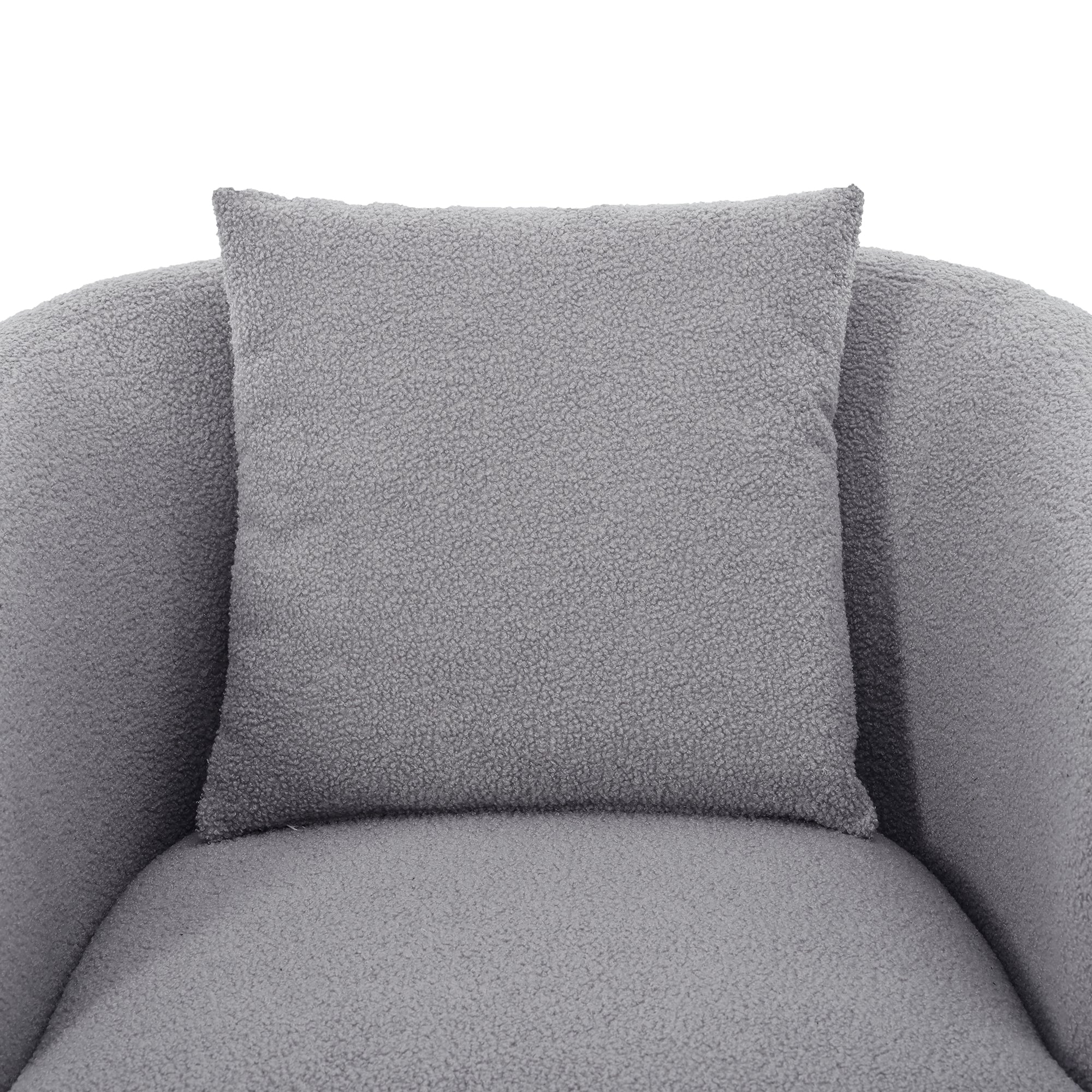 32.6" Polyester Modern Arm Chair and Pillow