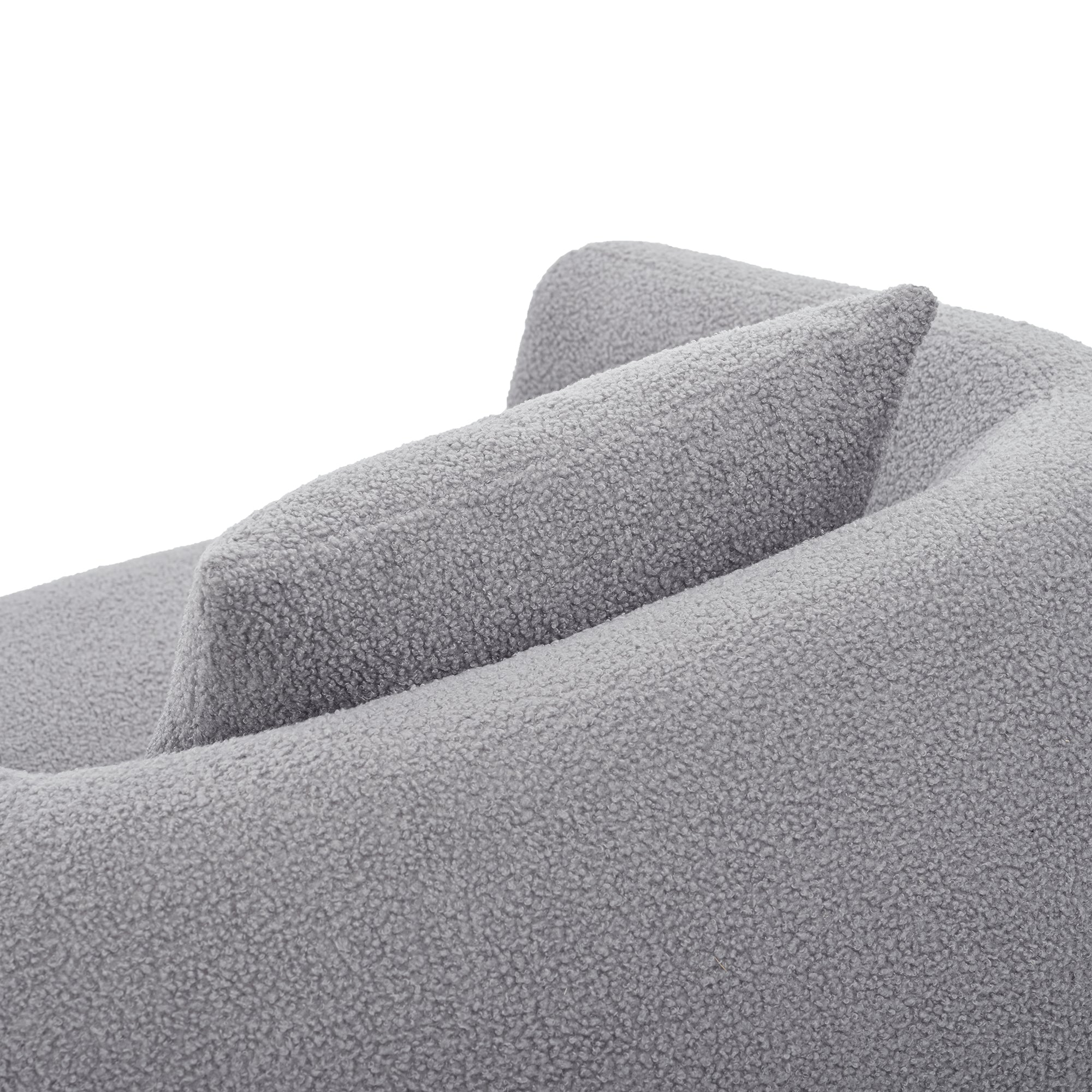 32.6" Polyester Modern Arm Chair and Pillow